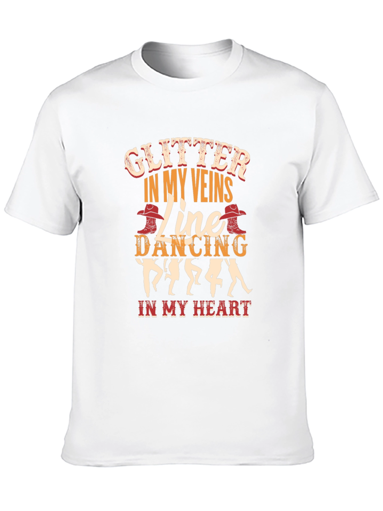 Black Glitter in My Veins Line Dancing T-Shirt view 10