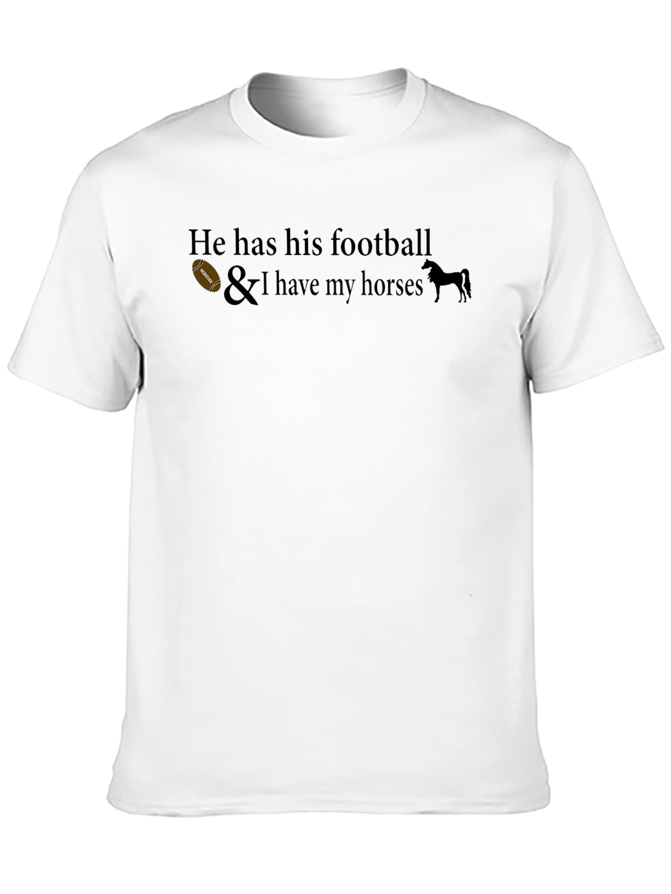 Black He Has His Football T-Shirt view 10