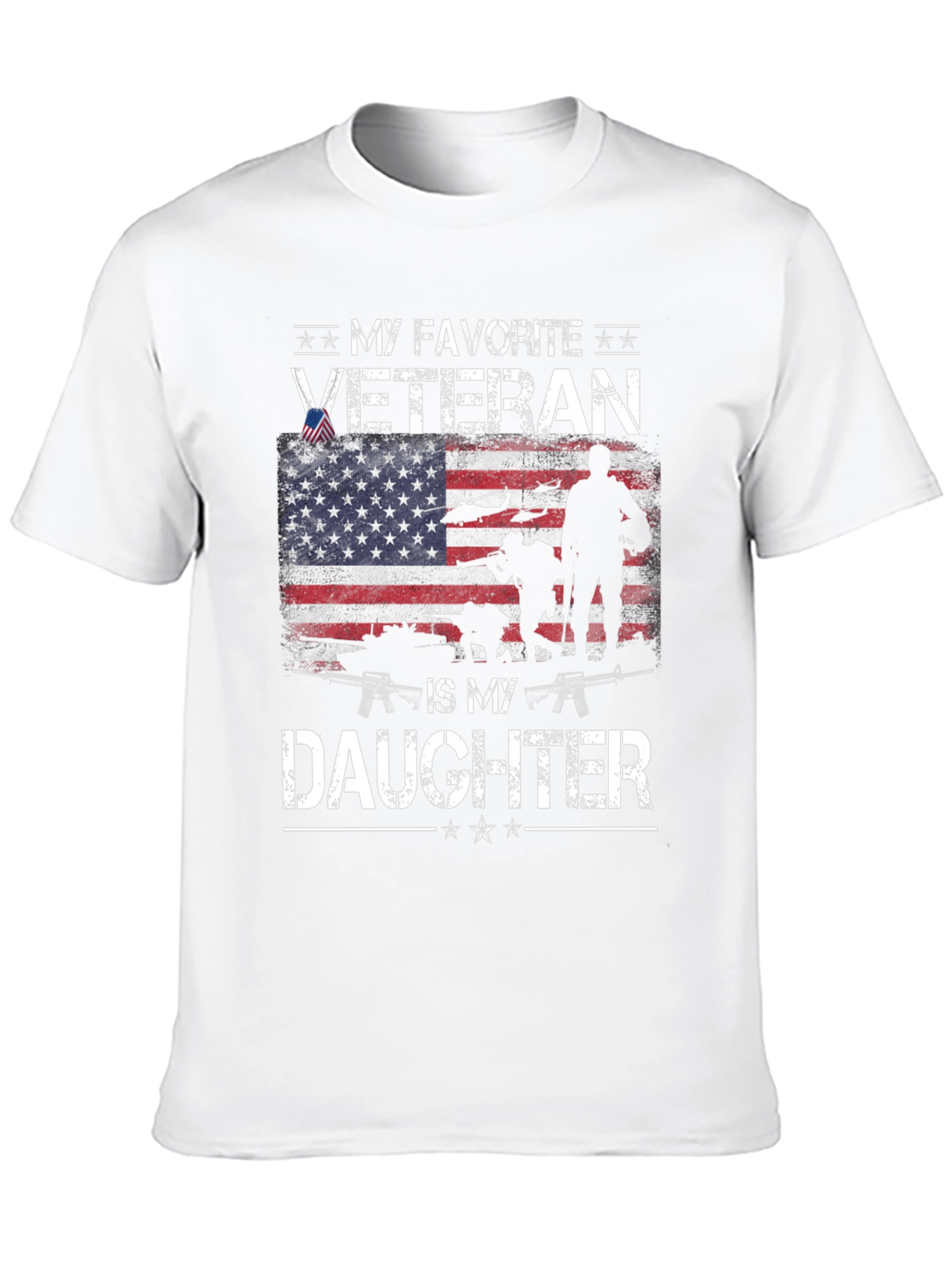 Black My Favorite Veteran Is My Daughter T-Shirt view 10
