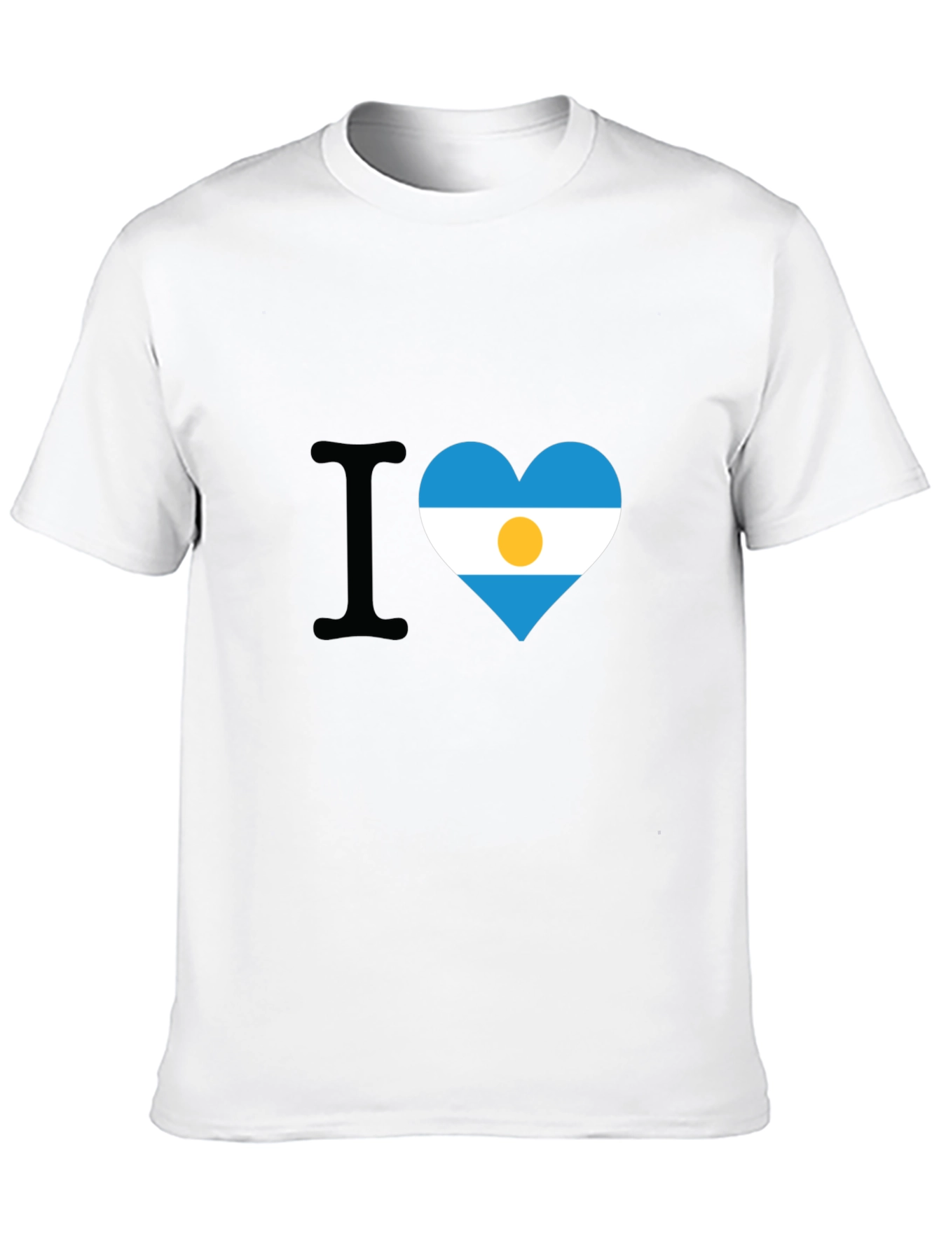 Black Argentina Flag Heart T-Shirt view 10