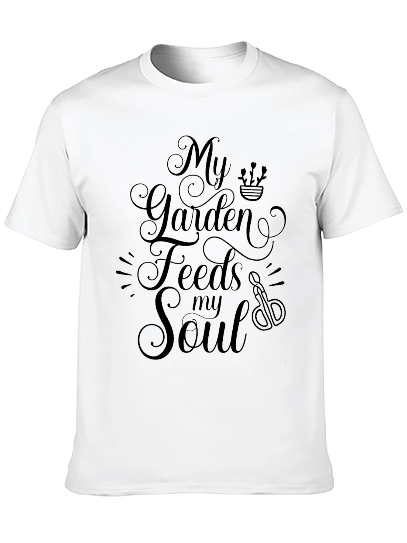 Black My Garden Feeds My Soul Black T-Shirt view 10