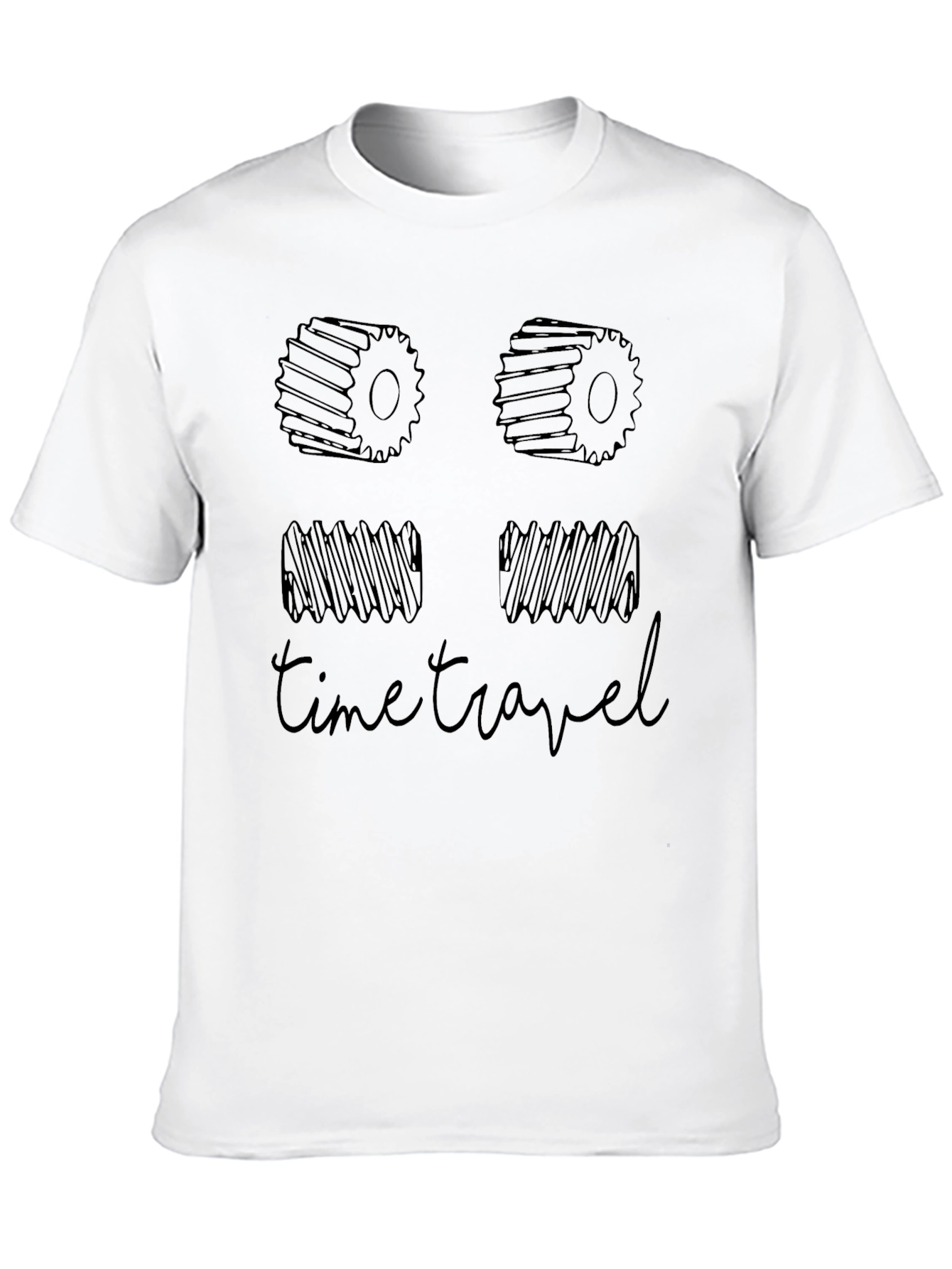 Black Time Travel Gear T-Shirt - Black view 10