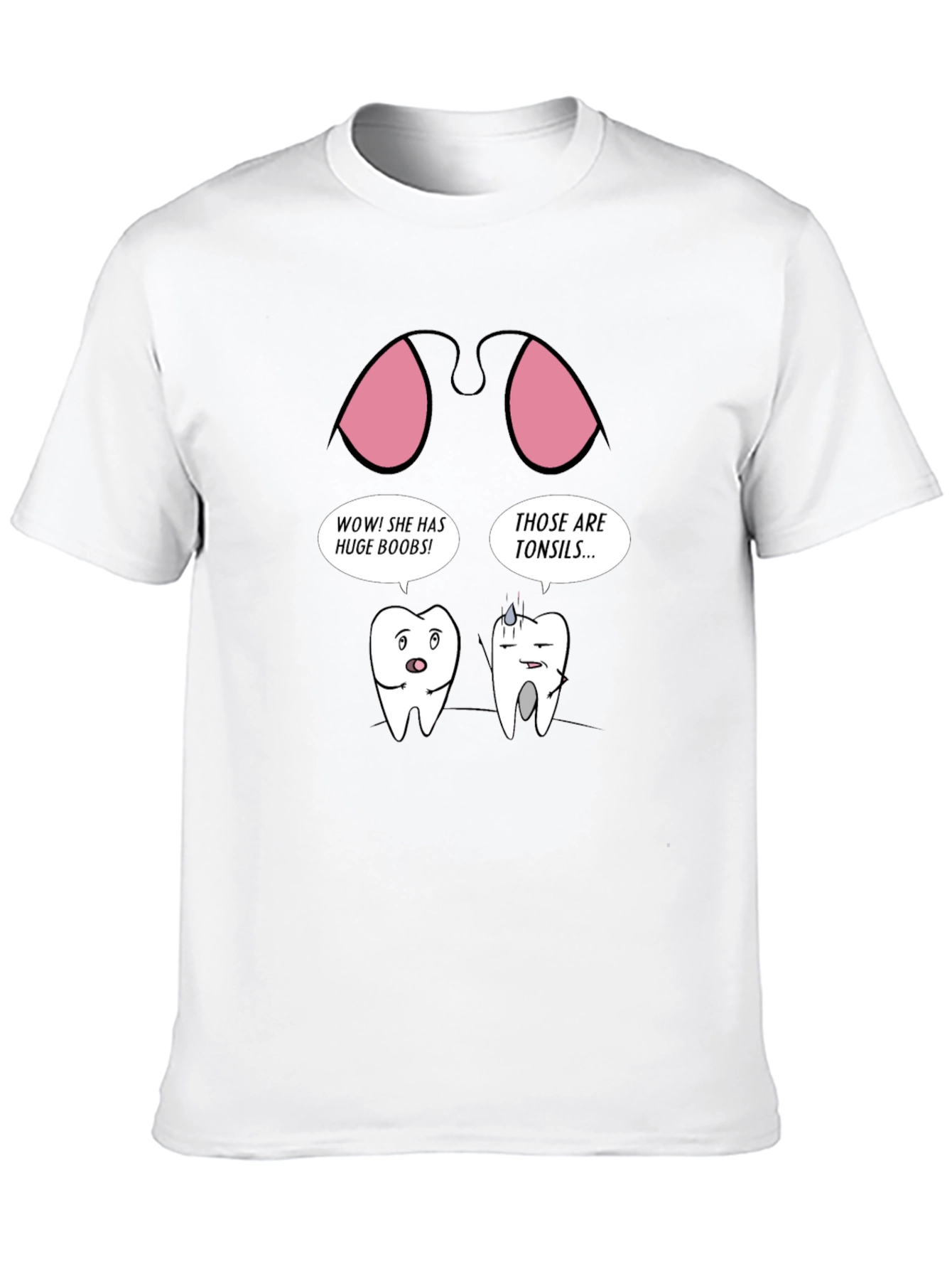 Black Humorous Tonsil T-Shirt view 10