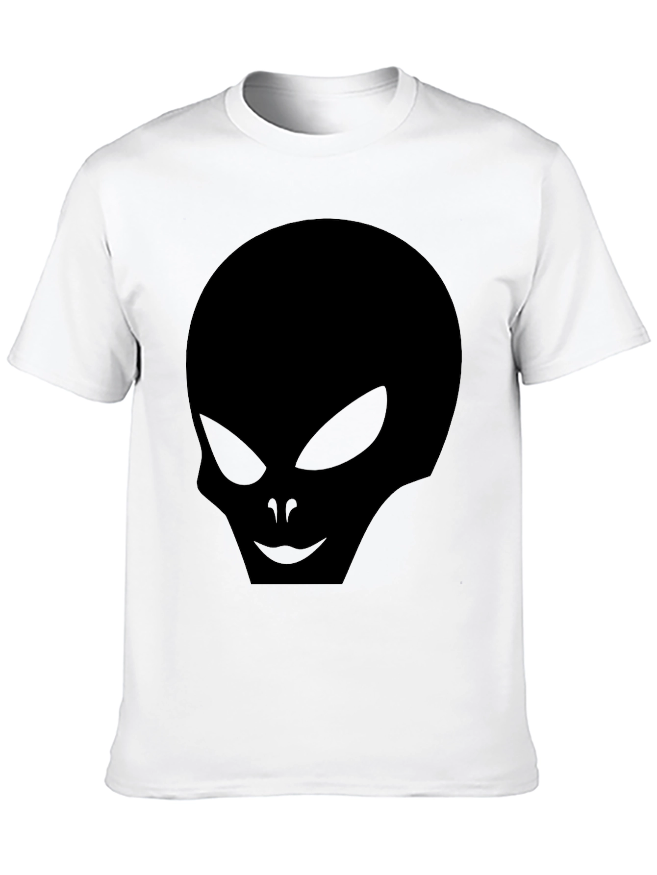 Black Alien Head Graphic Black T-Shirt view 10