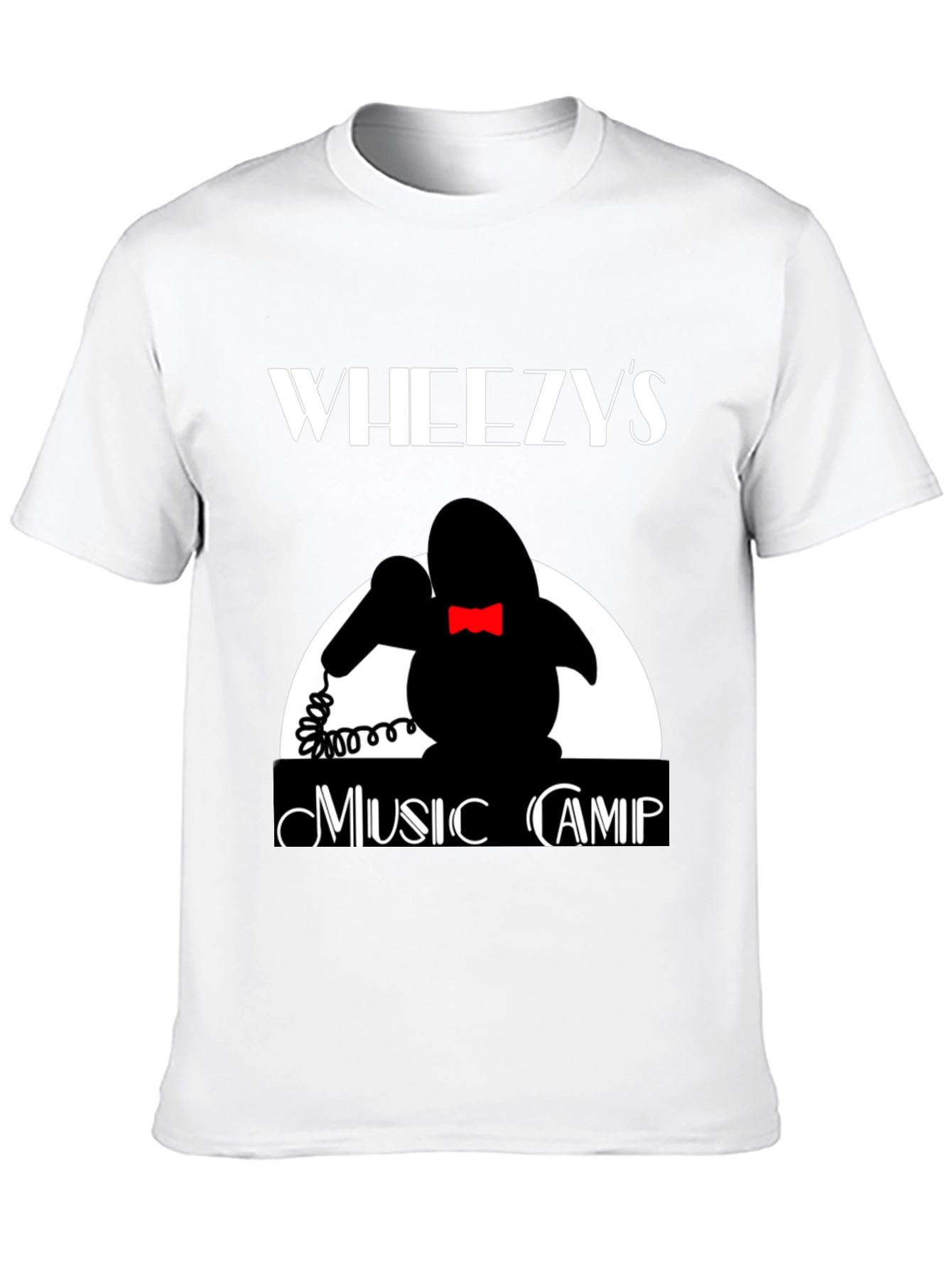 Black Wheezy's Music Camp T-Shirt - Retro Design view 10