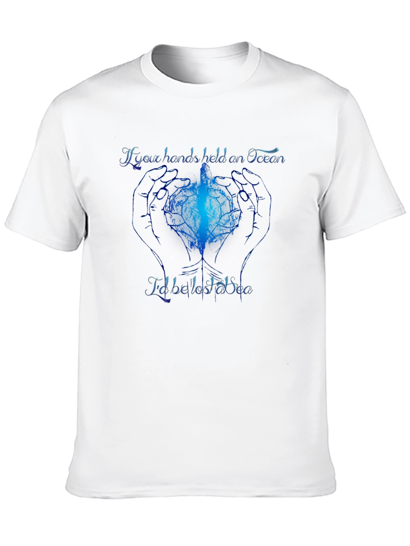 Black Ocean Hands Graphic T-Shirt - Lost at Sea Tee view 10