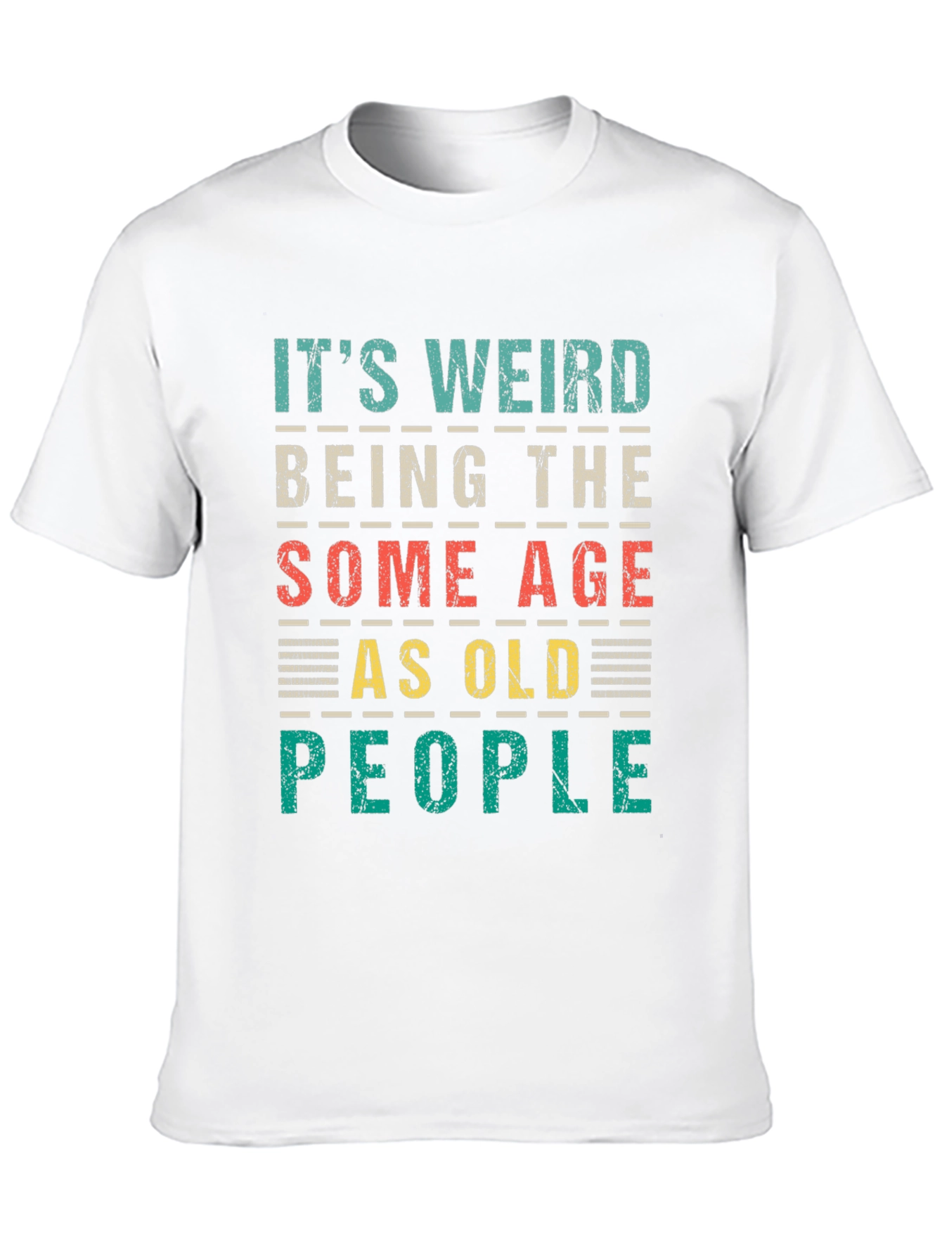 Black Funny "Same Age as Old People" Graphic Tee view 10