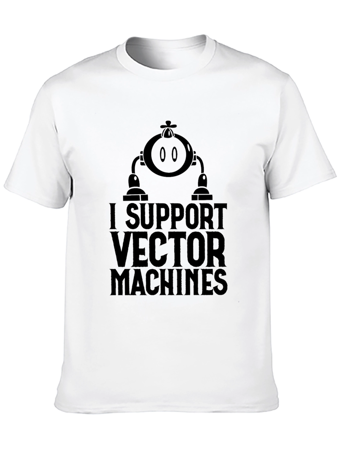 Black I Support Vector Machines Funny T-Shirt view 10