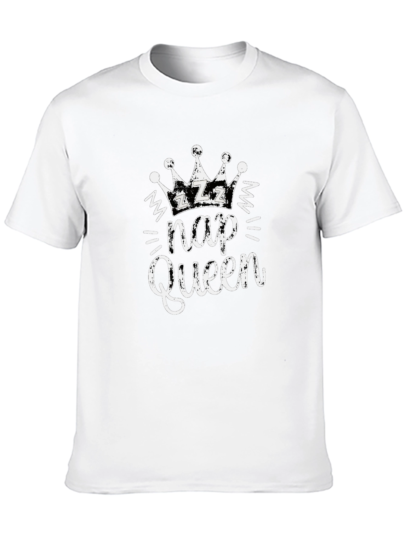 Nap Queen Crown Graphic Black Tee - 10