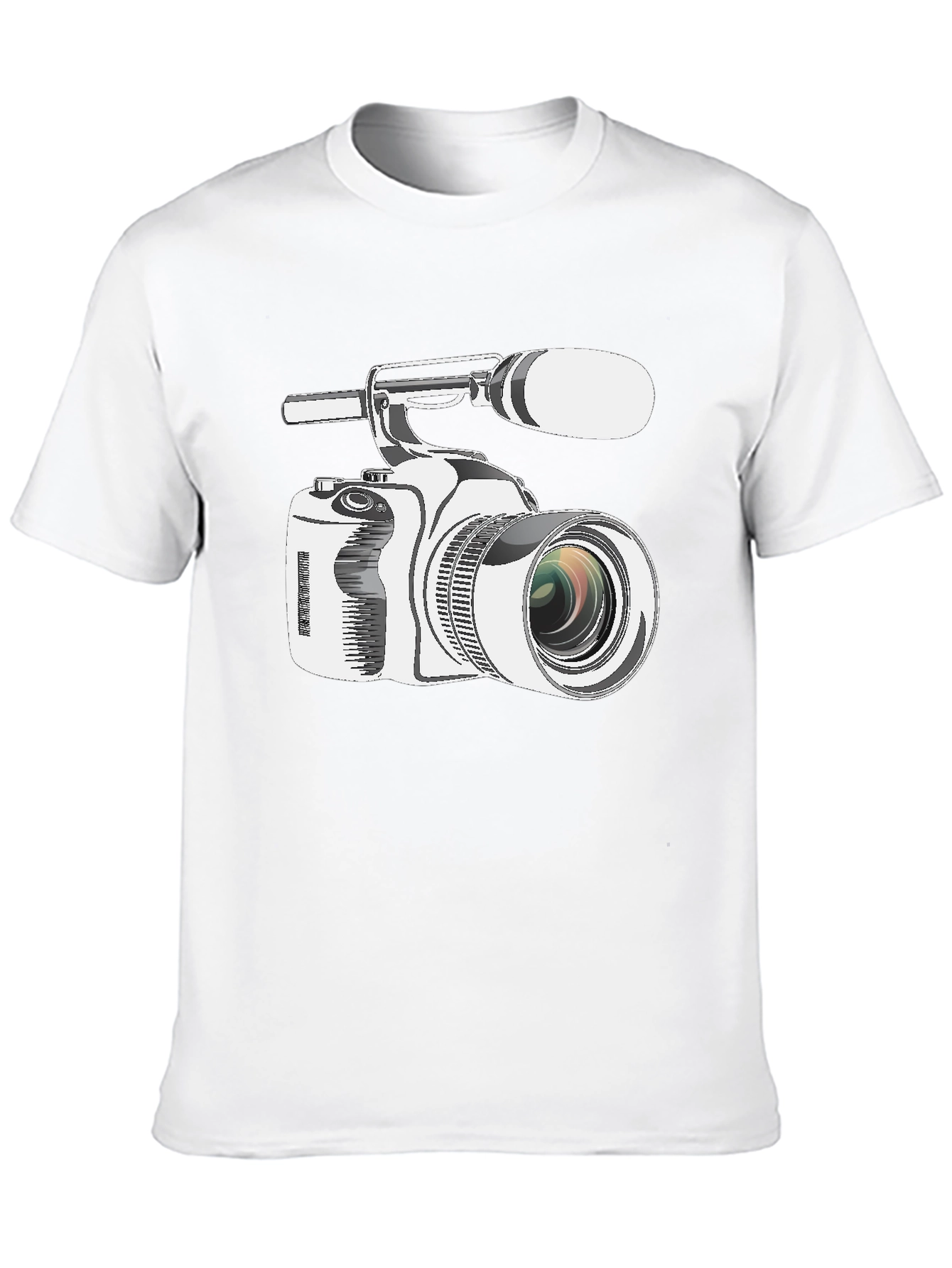 Black Retro Camcorder Graphic Tee - Black Cotton view 10