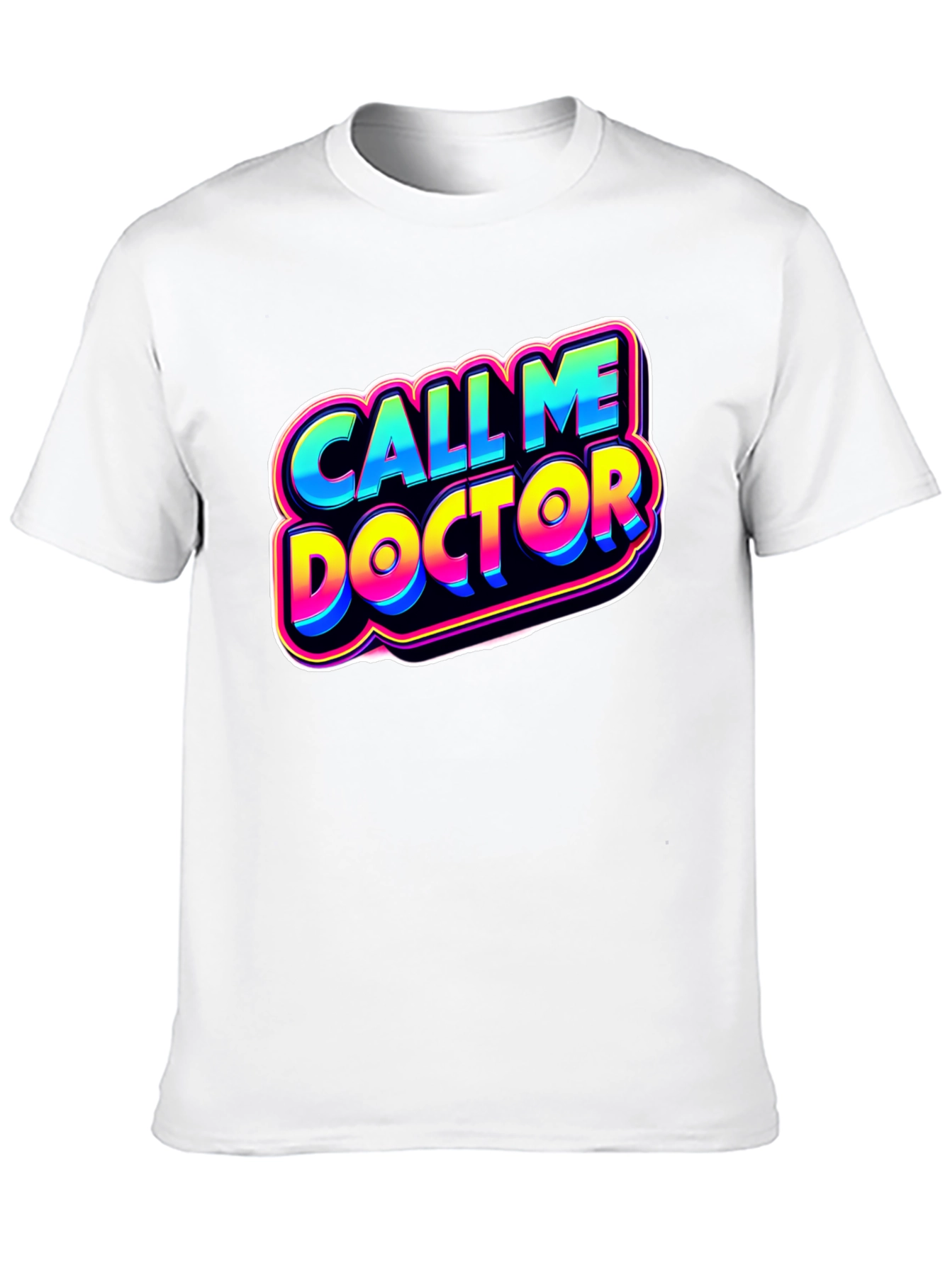 Black Call Me Doctor Graphic Tee - Novelty Humor Shirt view 10