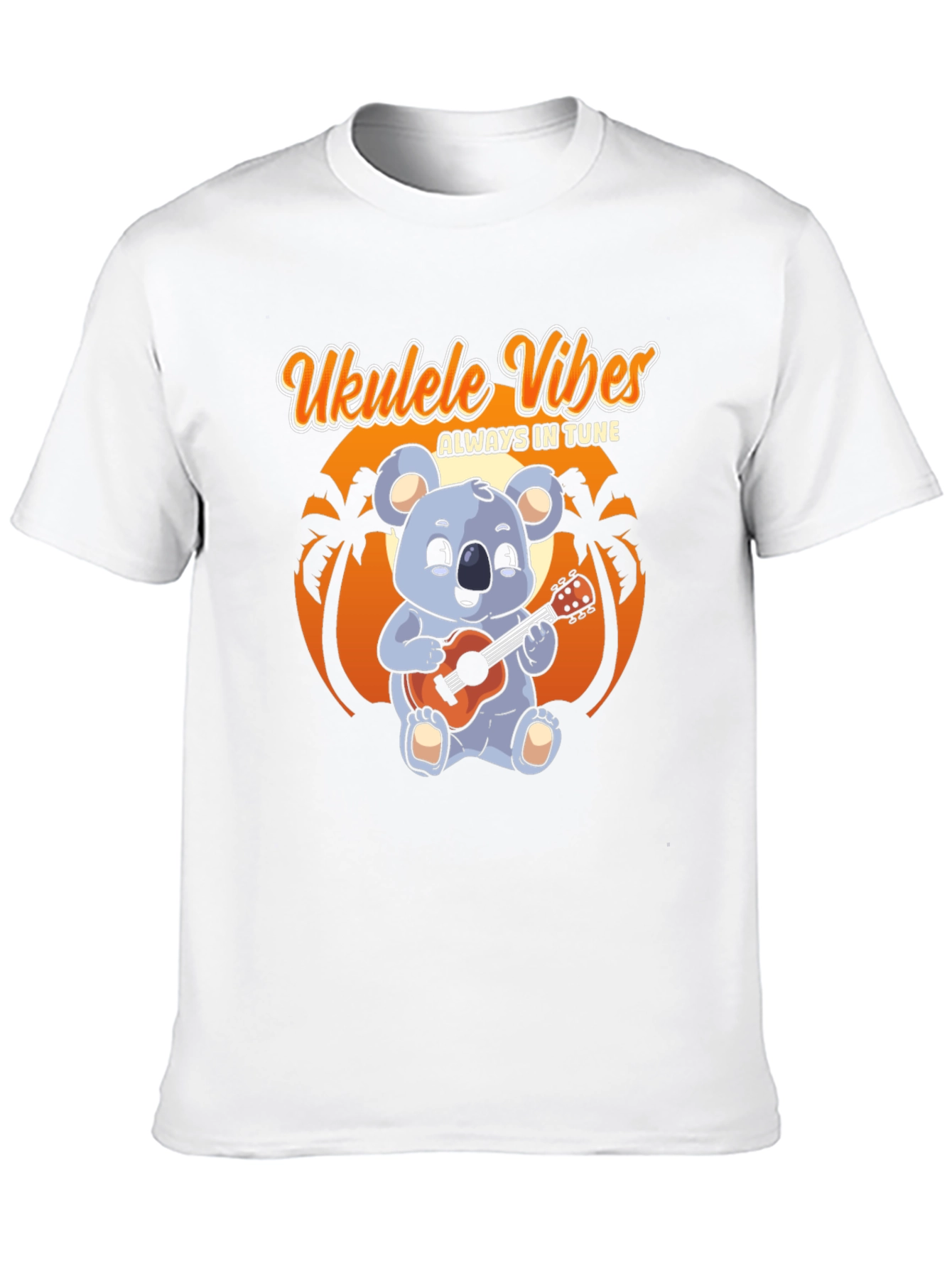Black Ukulele Vibes T-Shirt - Koala Bear Playing Ukulele view 10