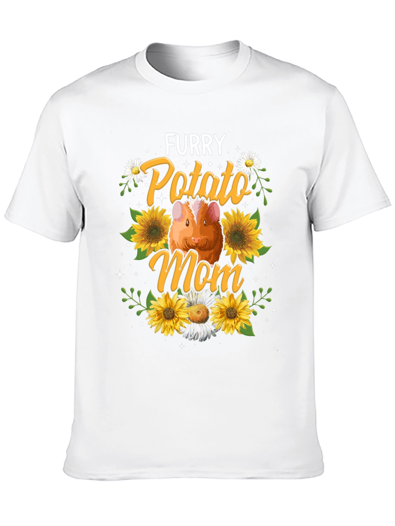 Black Furry Potato Mom Graphic T-Shirt view 10
