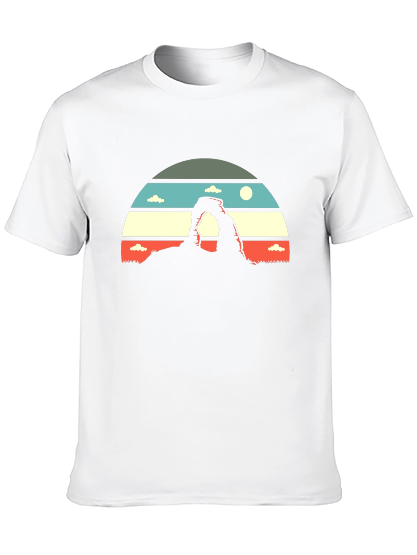 Black Retro Landscape Graphic Tee - Black view 10