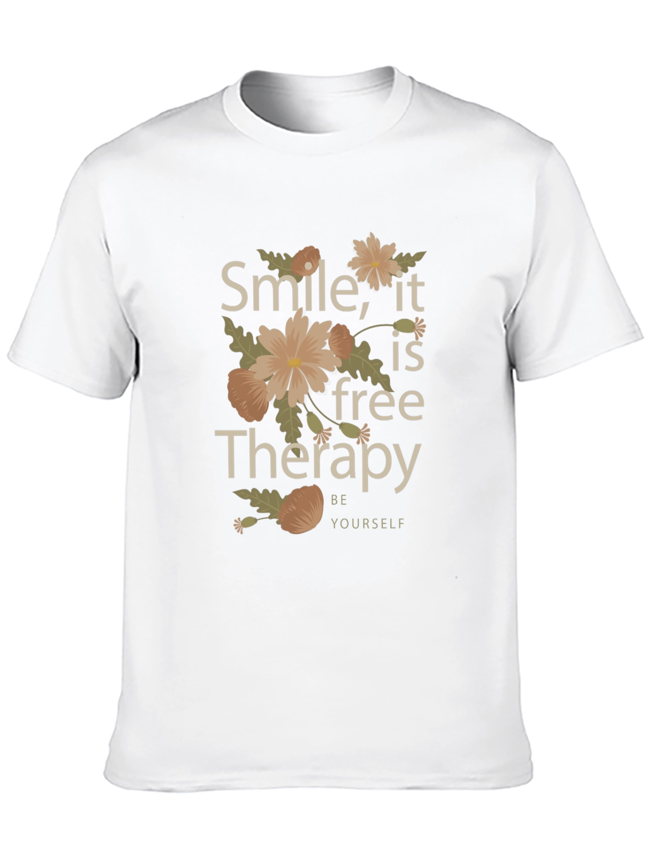 Black Smile, It's Free Therapy Black Graphic Tee view 10