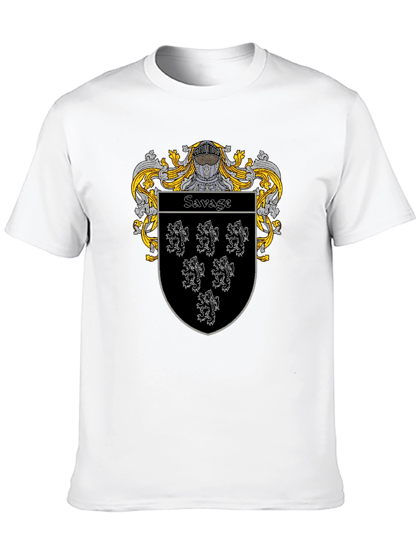 Black Savage Family Crest Black T-Shirt view 10