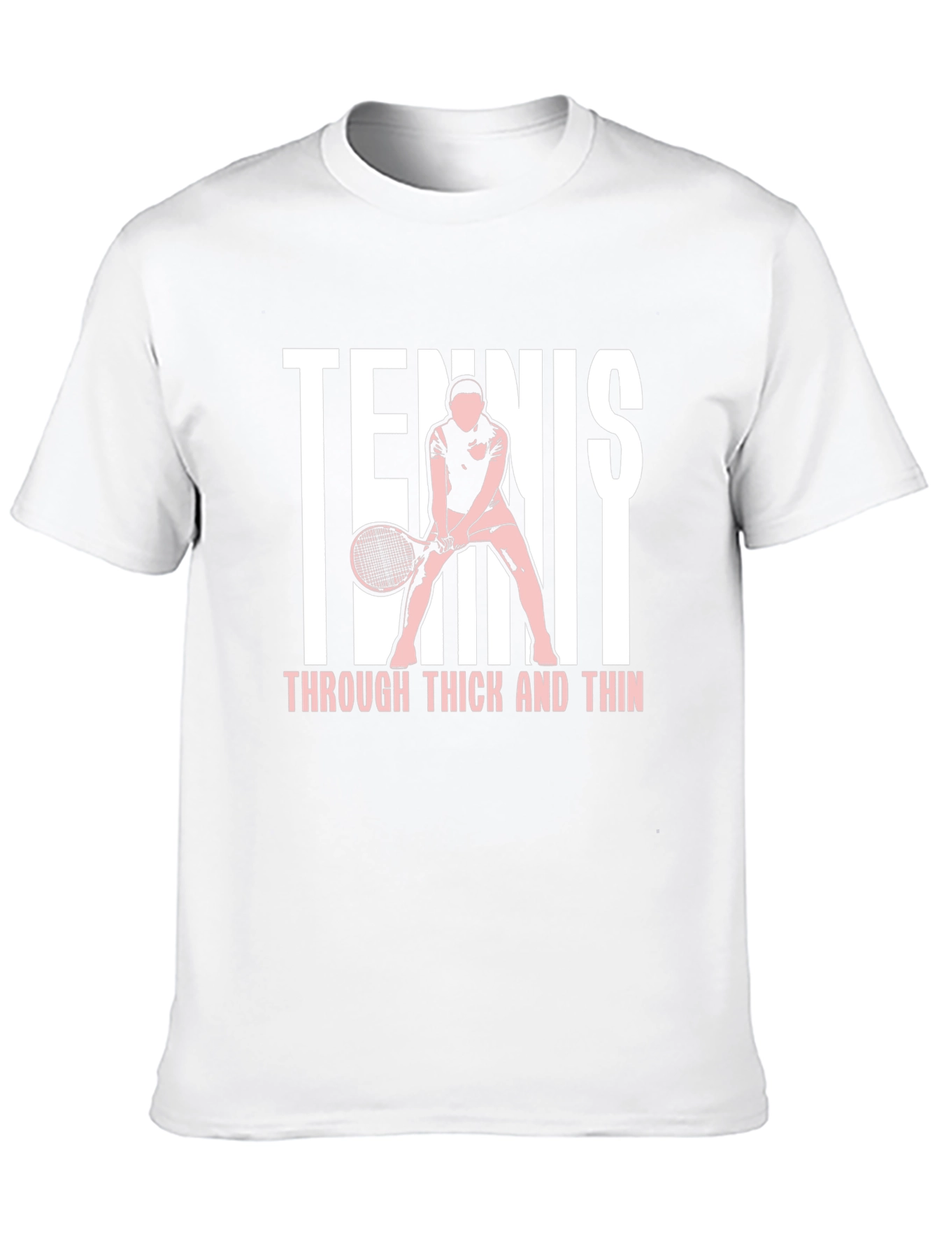 Black Tennis Through Thick & Thin Graphic T-Shirt view 10