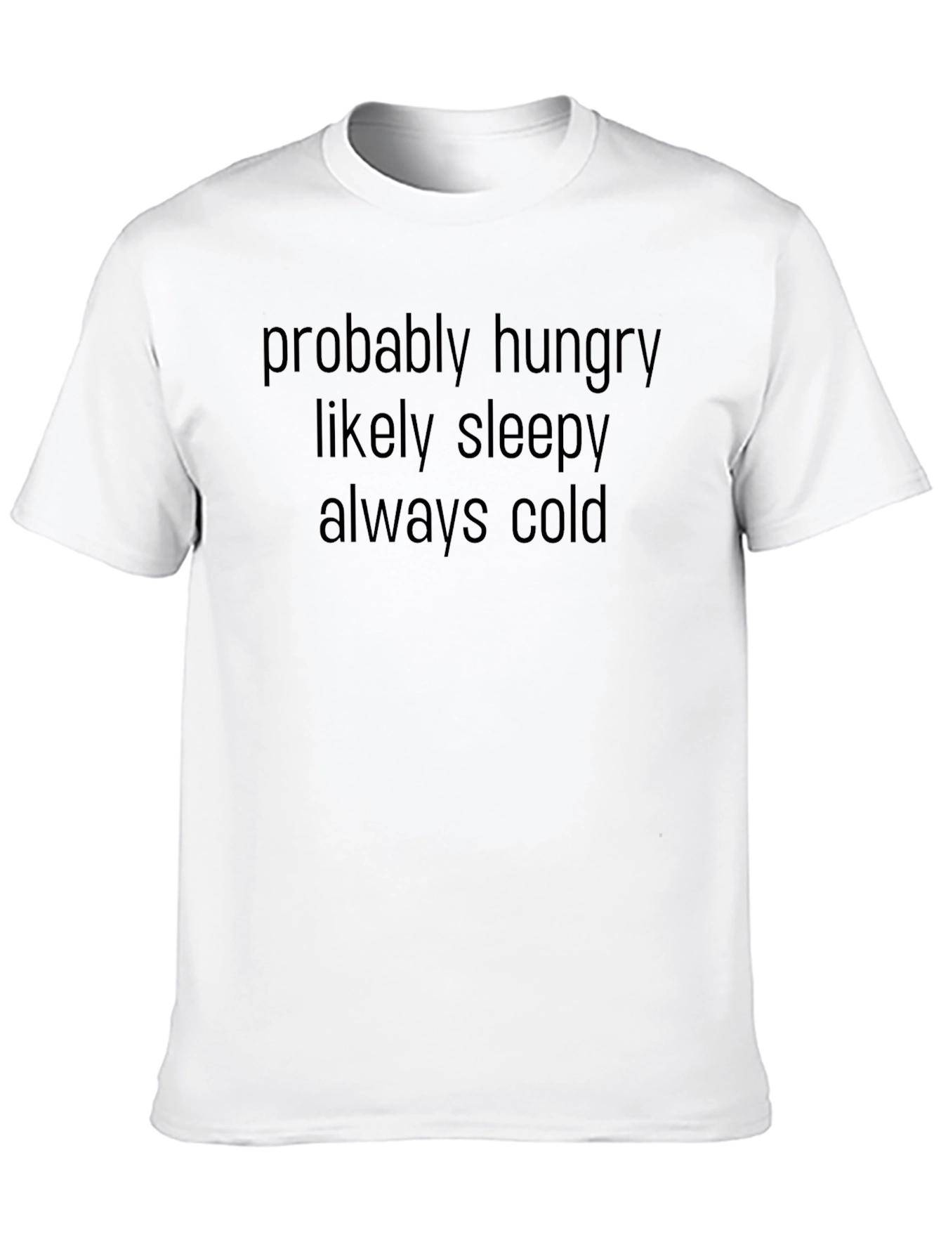 Black Probably Hungry Tee - Soft Black Graphic T-Shirt view 10
