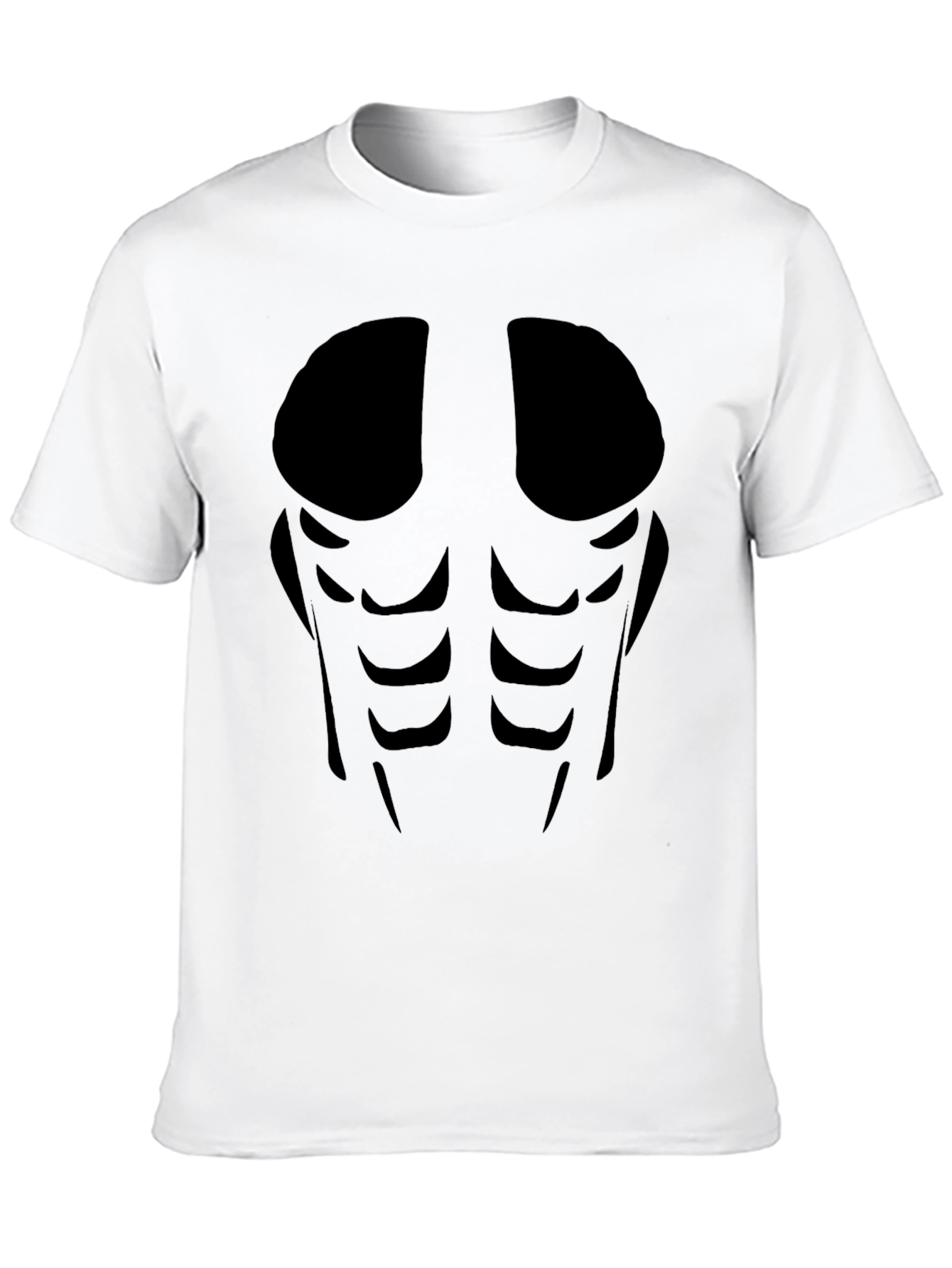 Black Men's Abs Silhouette Graphic Tee - Black view 10