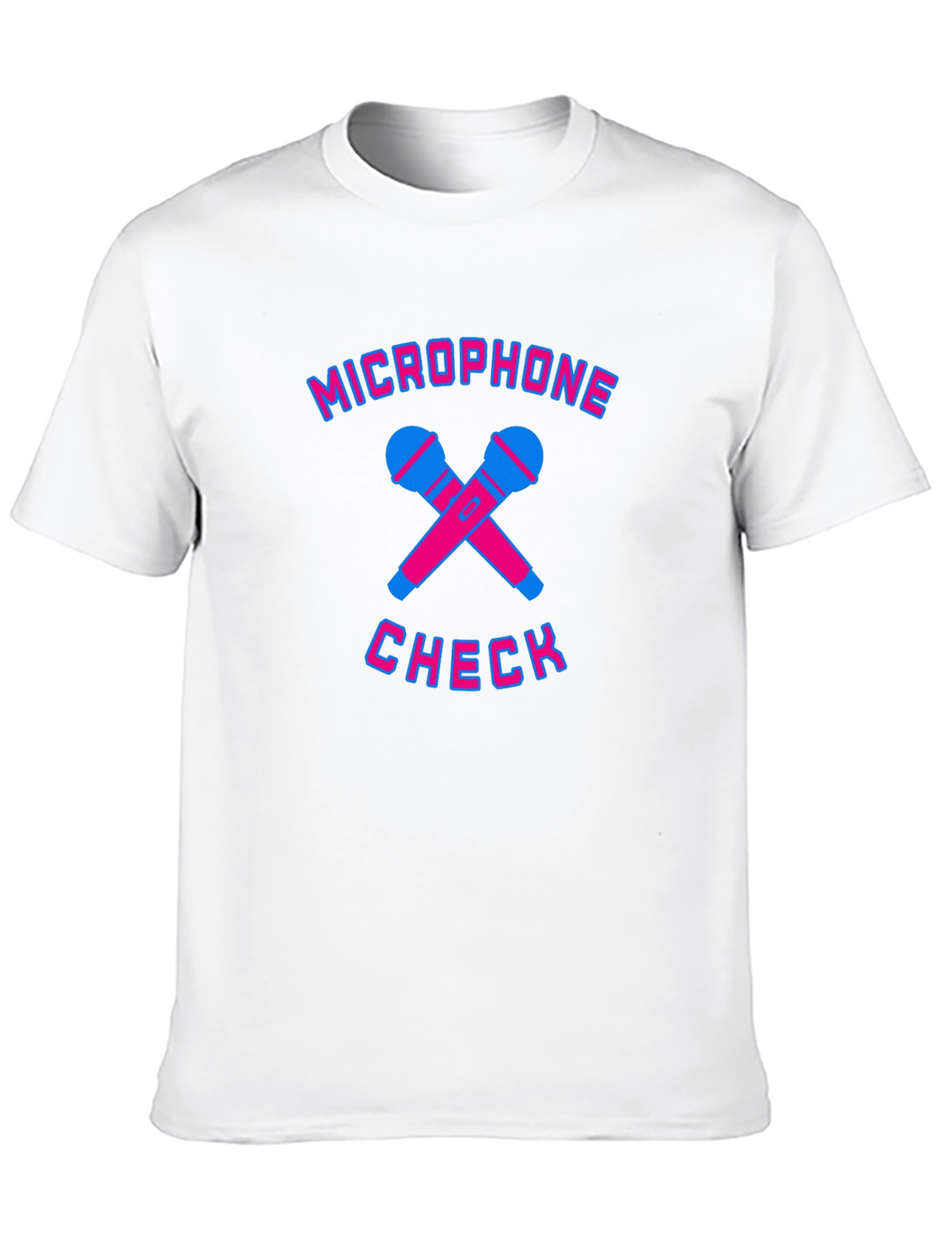 Black Microphone Check Graphic Tee - Black Cotton T-Shirt view 10