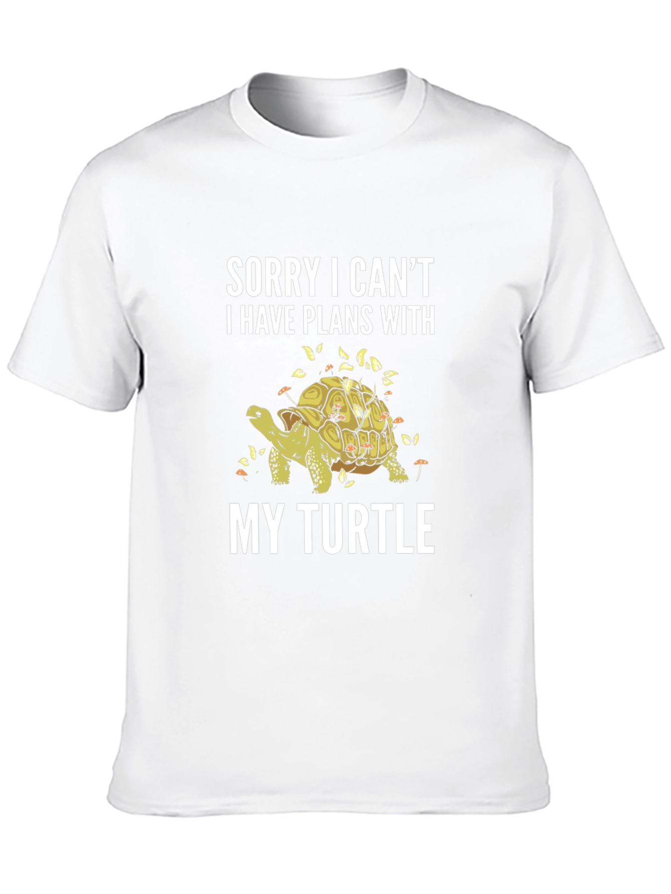 Black Sorry Plans With My Turtle Graphic Tee view 10