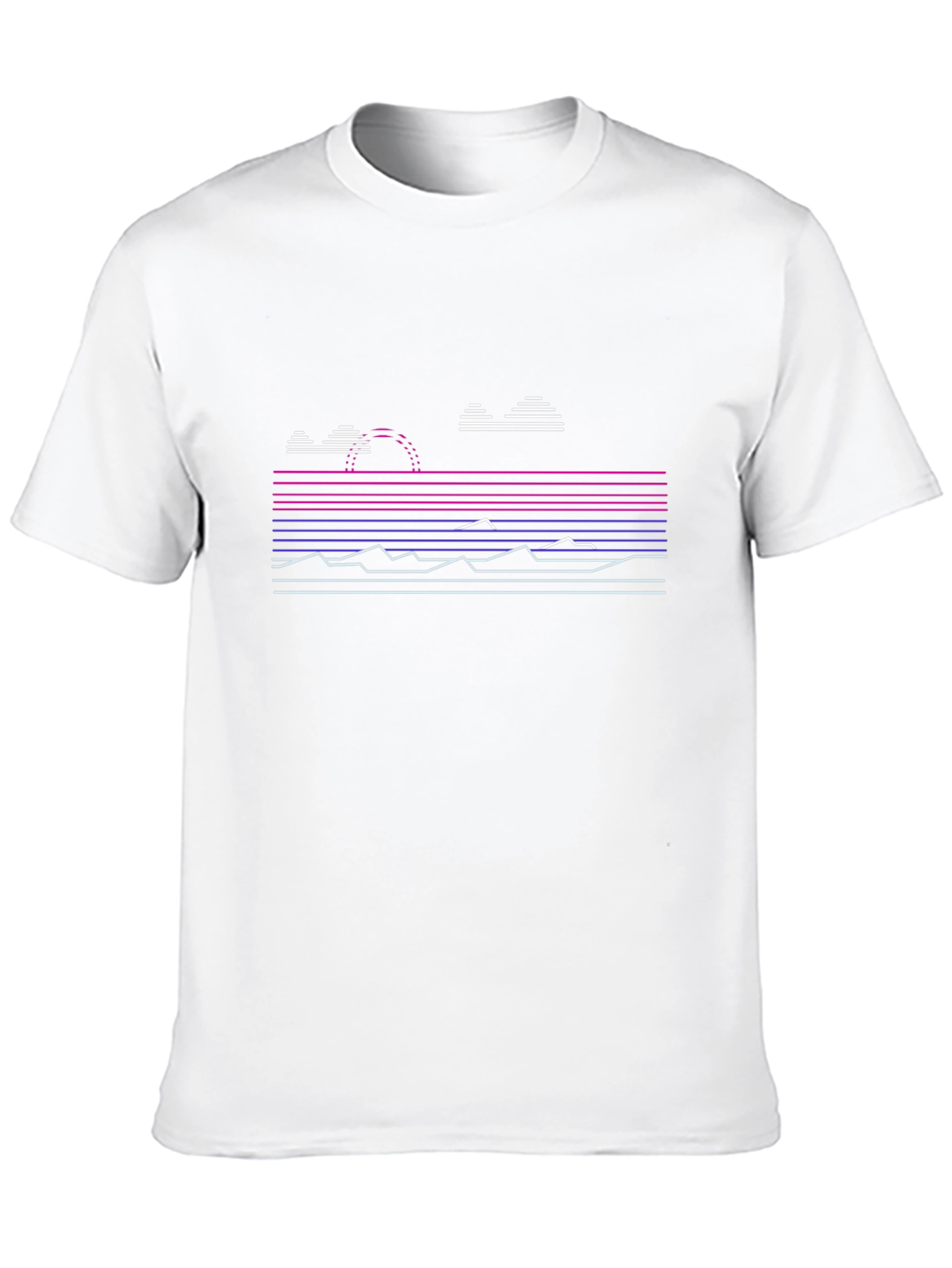 Black Retro Wave Graphic Tee - Black Cotton T-Shirt view 10