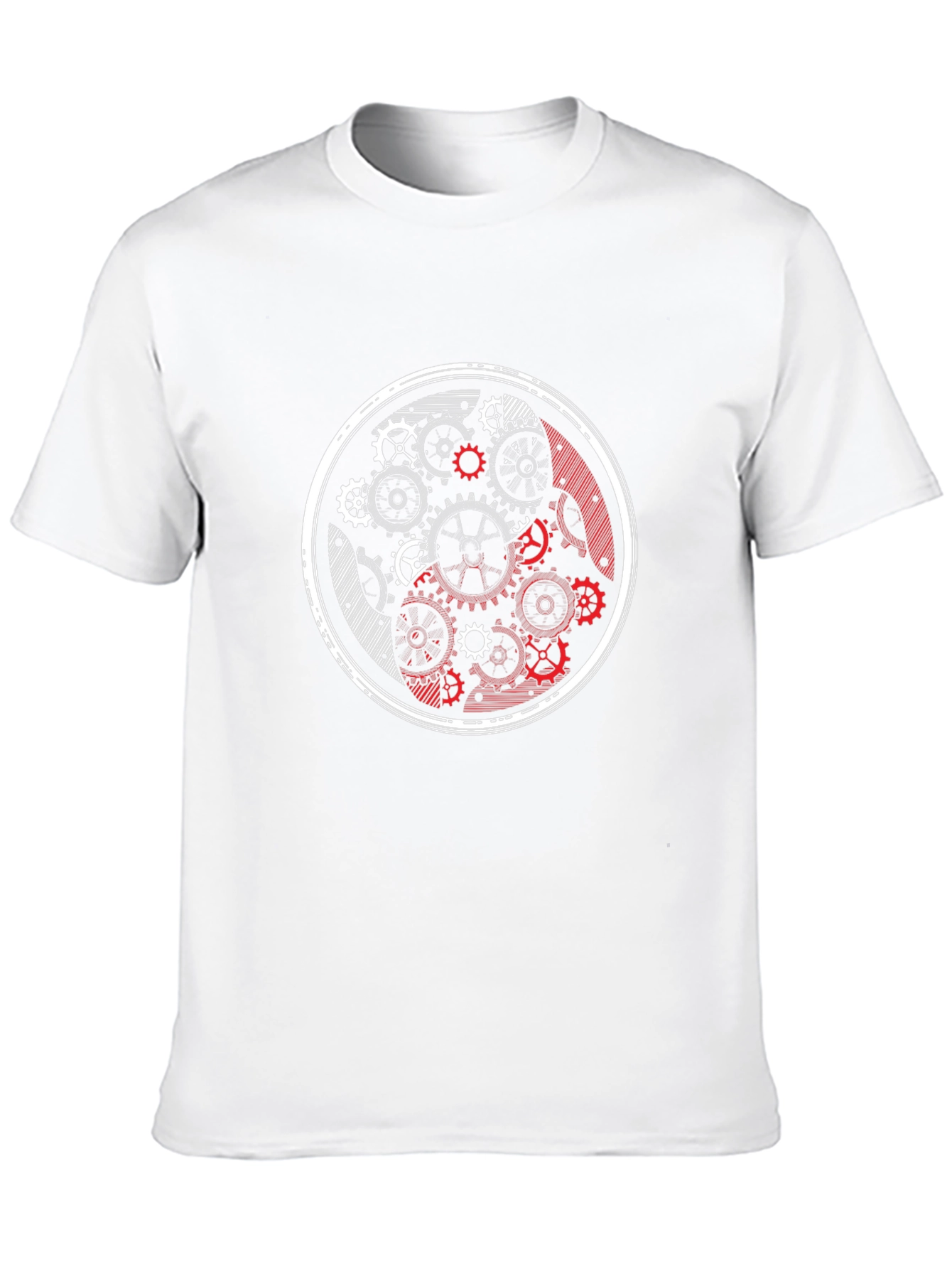 Black Yin Yang Gears Black Graphic Tee view 10