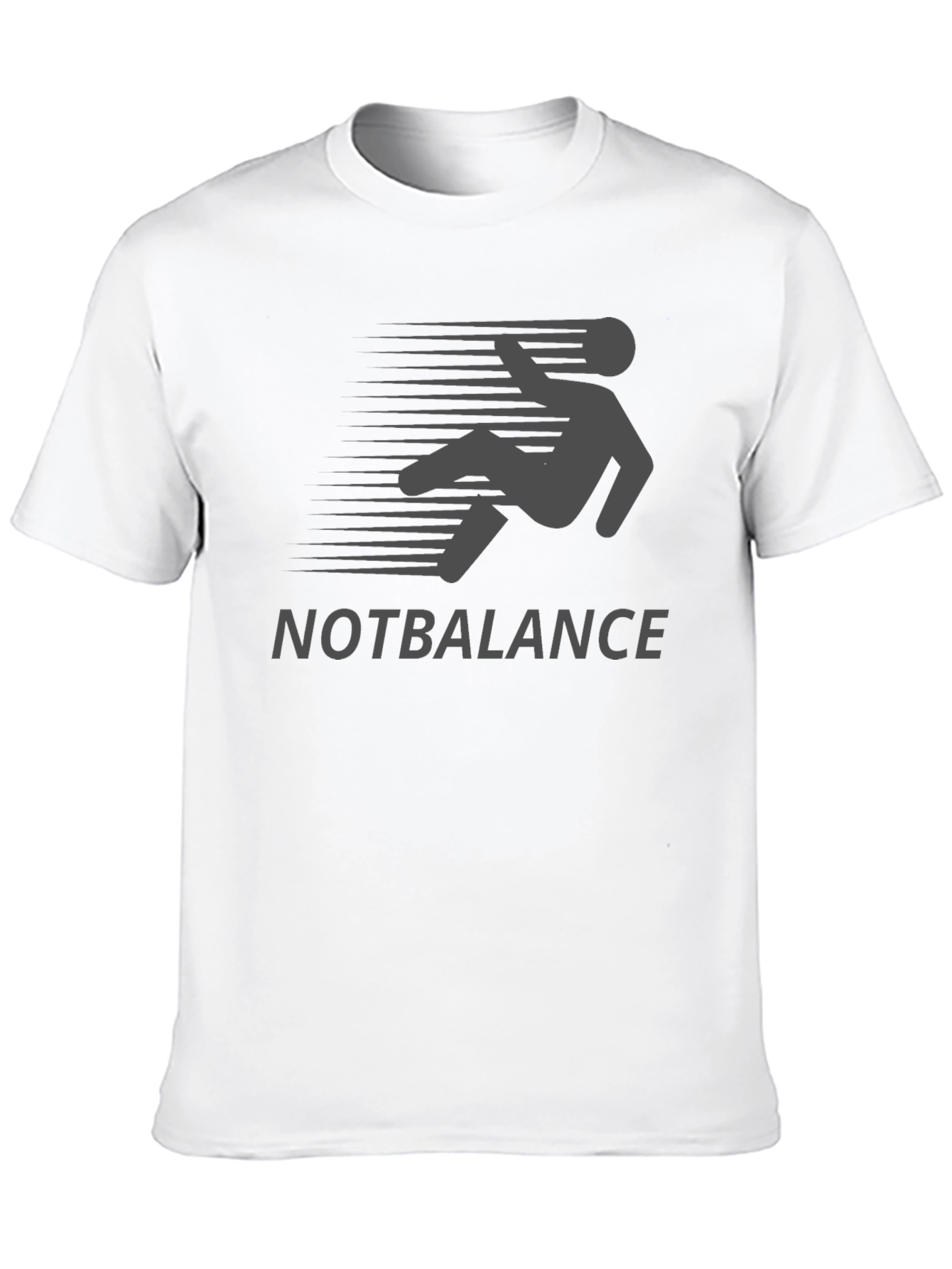 Black NOTBALANCE Graphic Tee - Funny Falling Man Design view 10