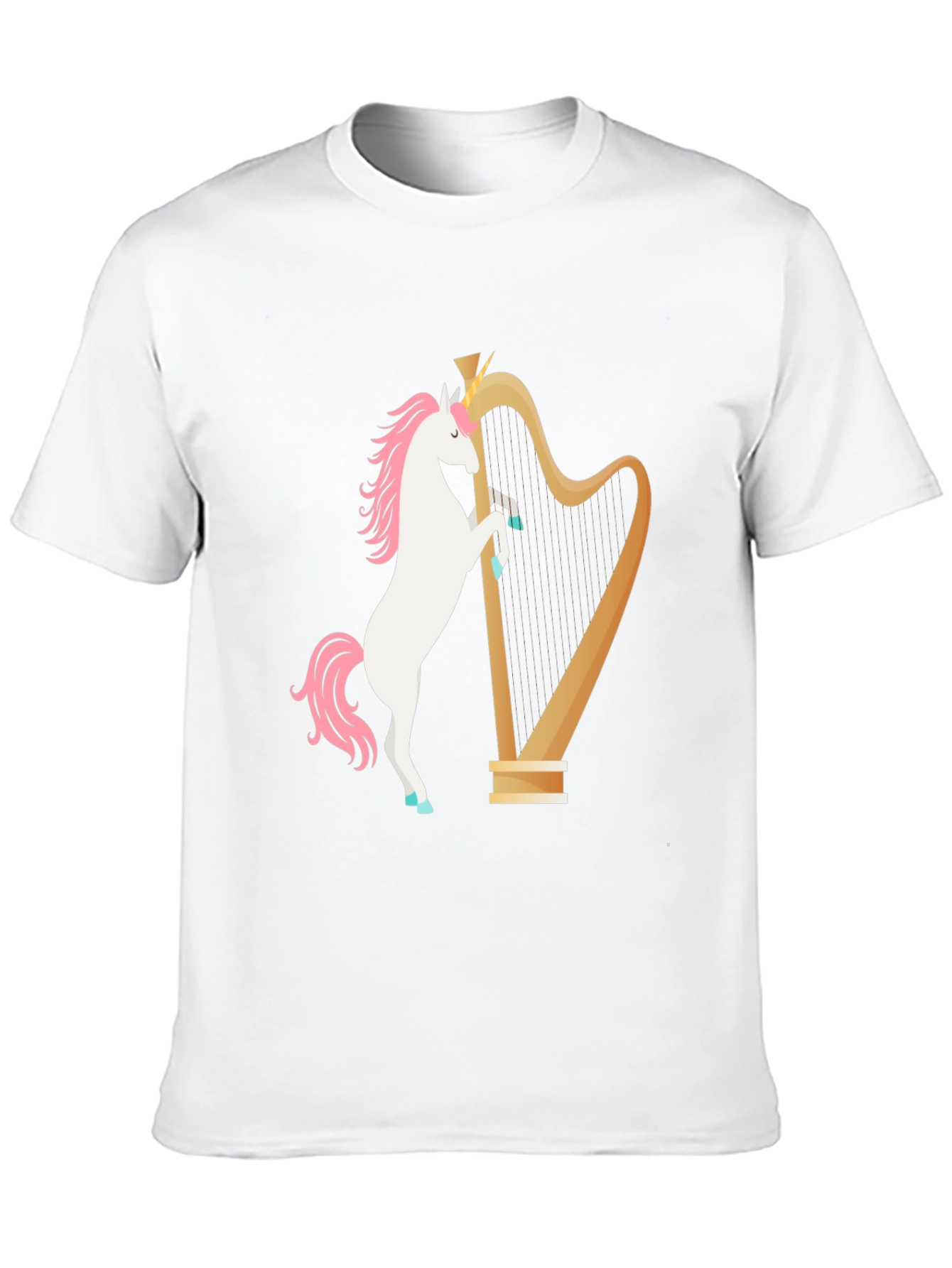 Black Unicorn Harp Graphic Tee - Black view 10
