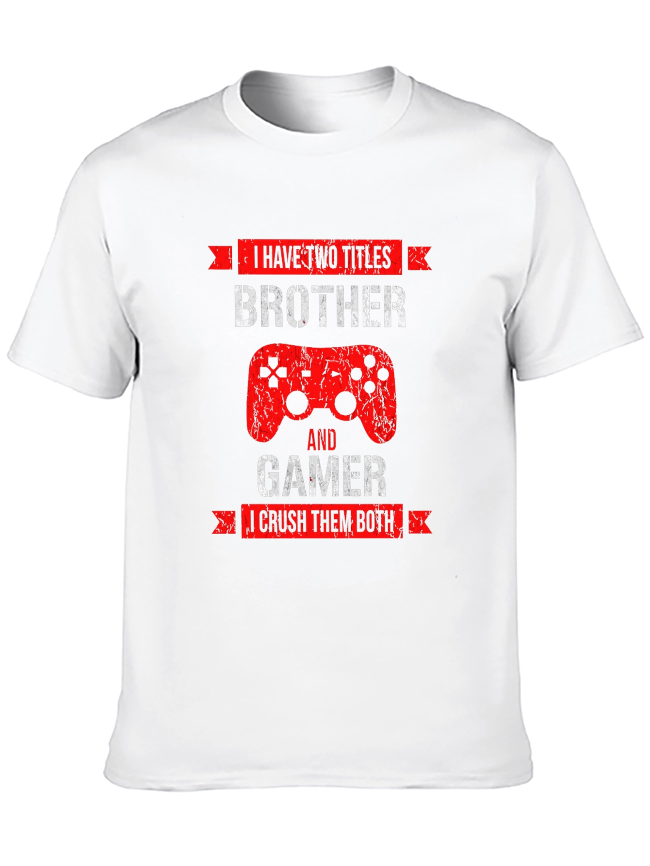Black Brother Gamer T-Shirt - Crush Them Both! view 10