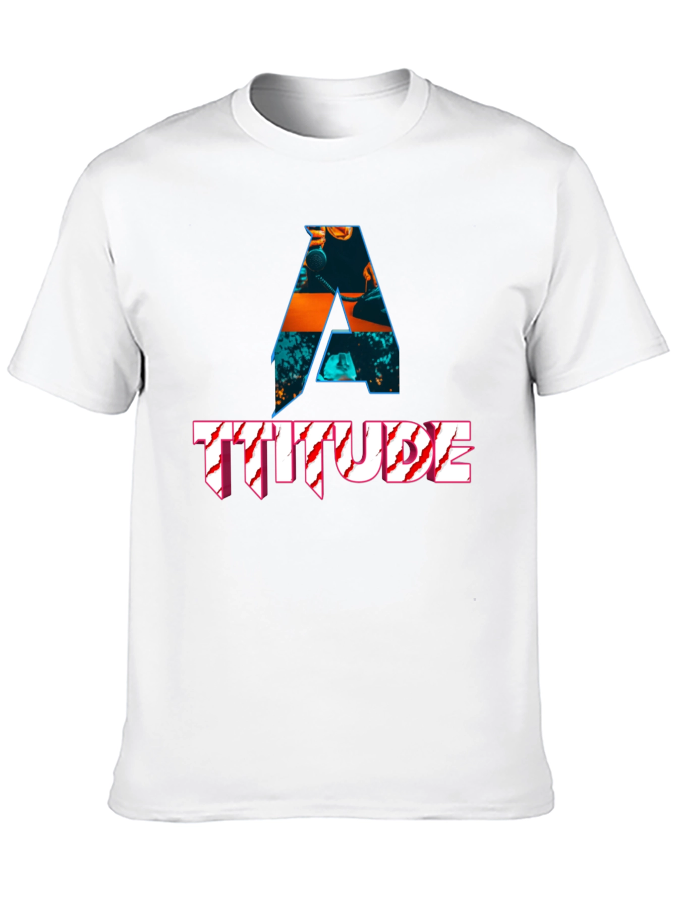 Black Attitude Graphic Print Black T-Shirt view 10