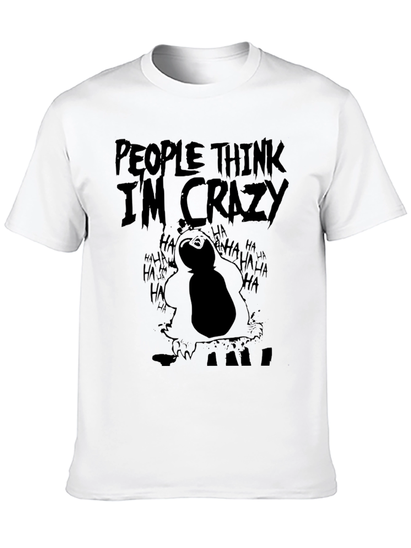 Black People Think I'm Crazy Graphic Tee - Black view 10