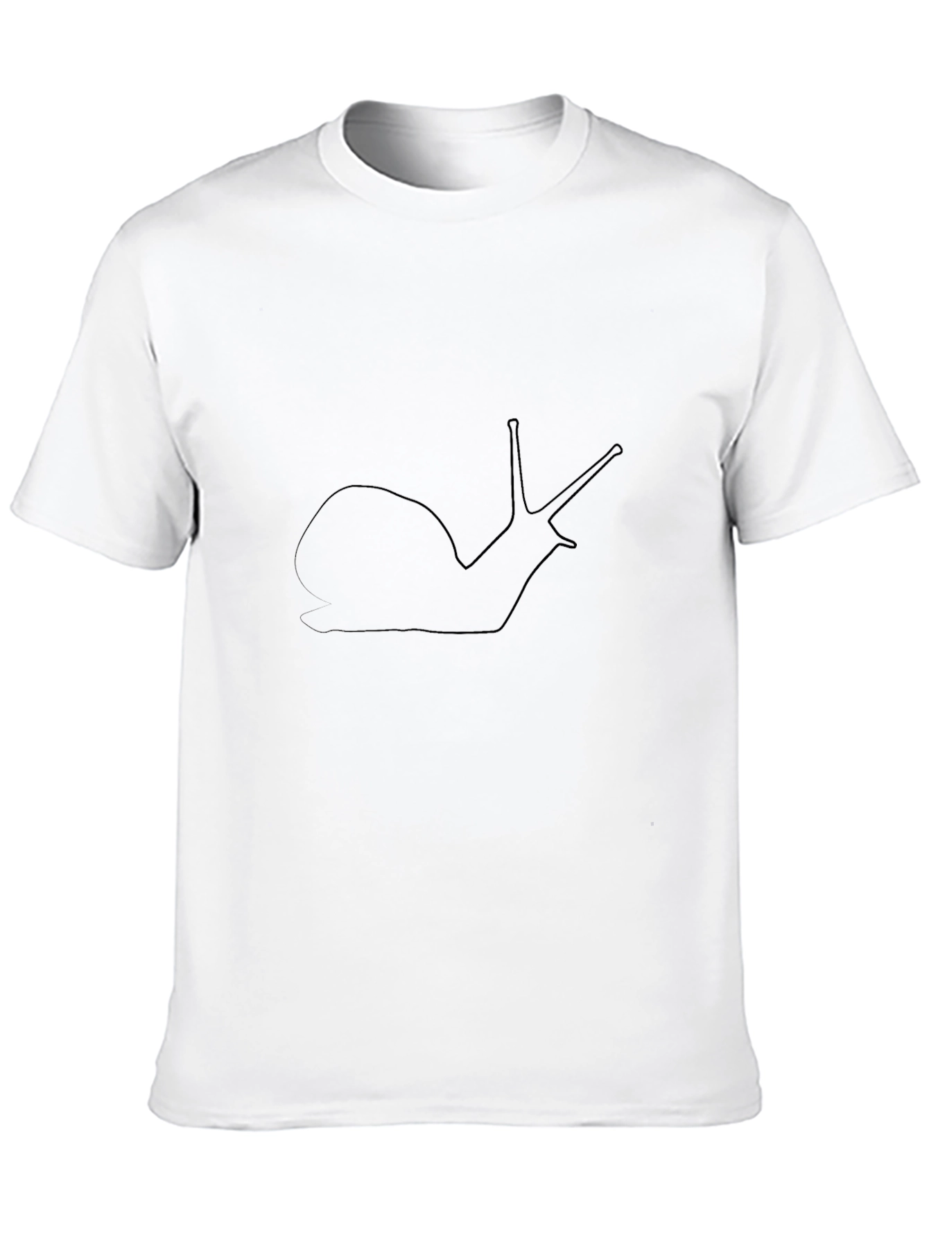 Black Snail Outline Graphic Tee - Unisex Black T-Shirt view 10