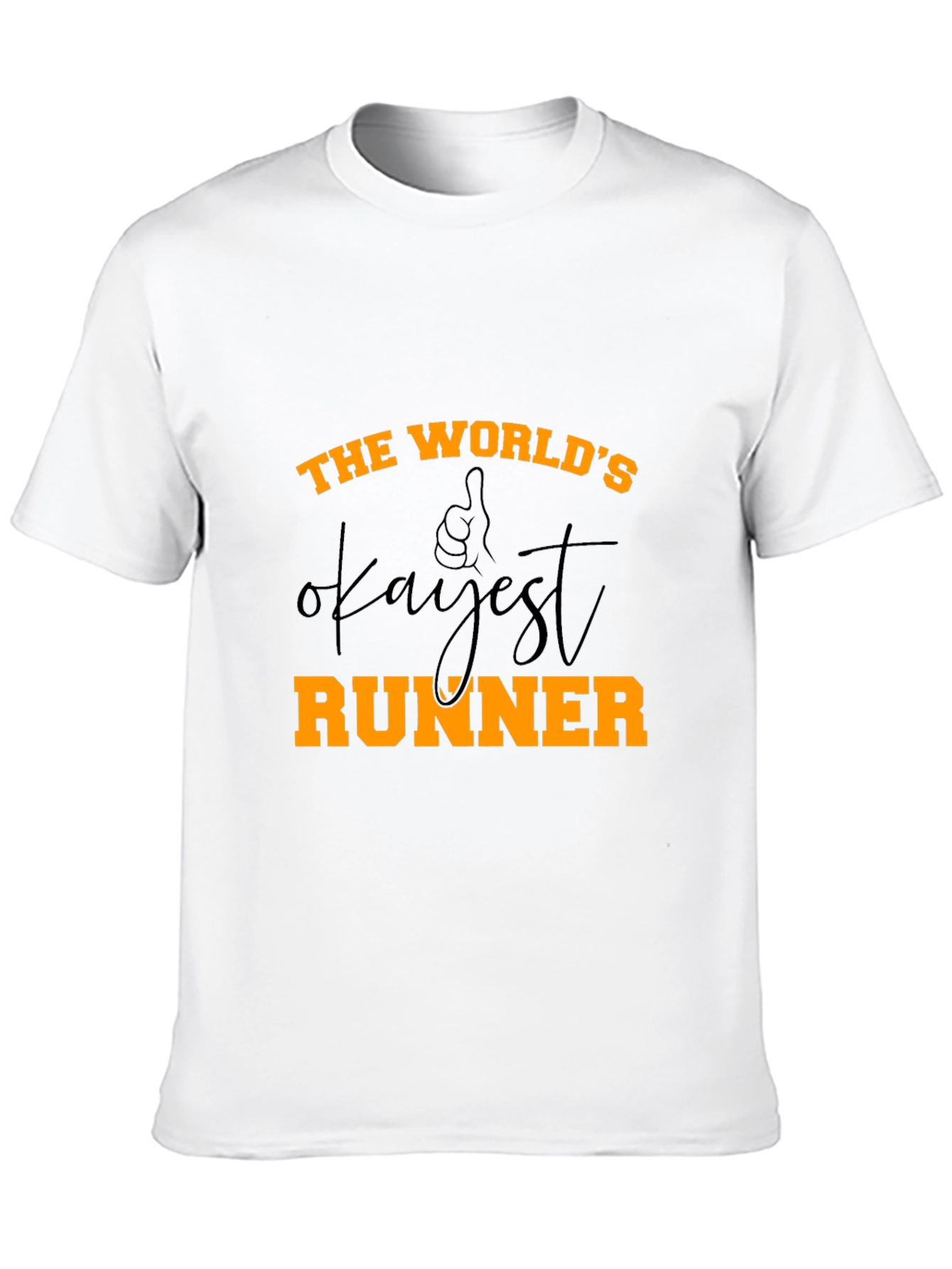 Black World's Okayest Runner - Novelty Graphic T-Shirt view 10