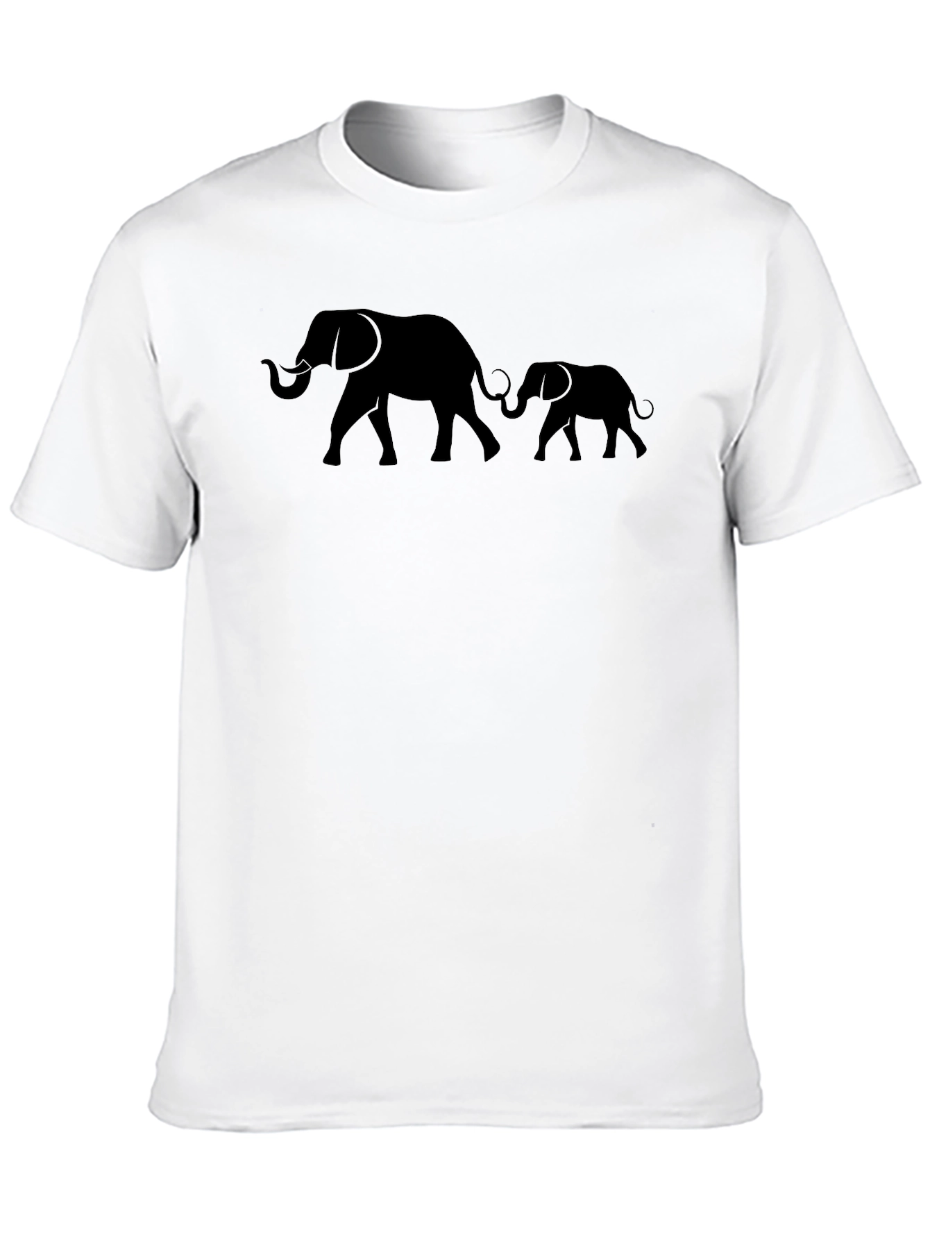 Black Elephant Family Black Graphic Tee view 10