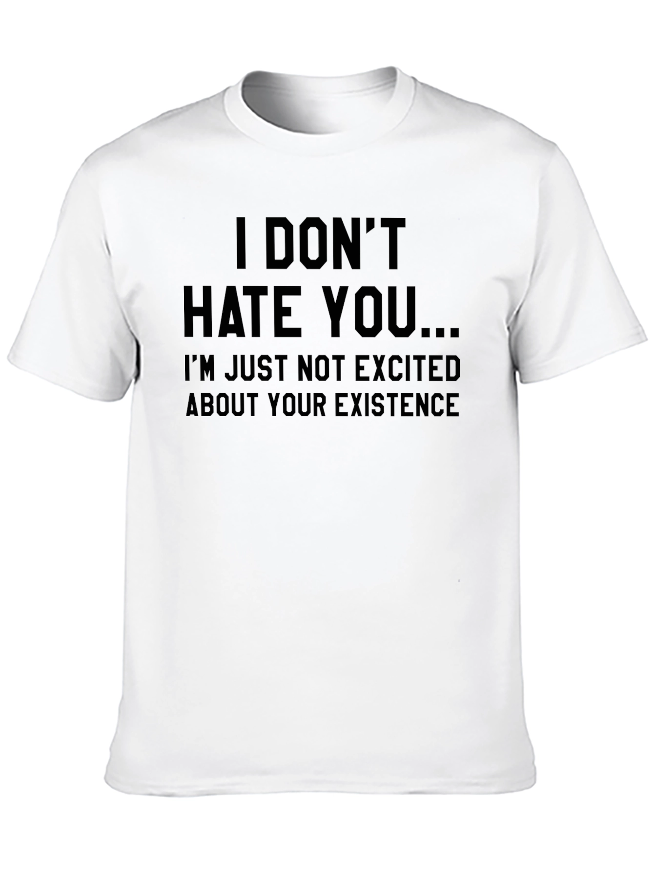 Black Sarcastic Graphic Tee - I Don't Hate You T-Shirt view 10