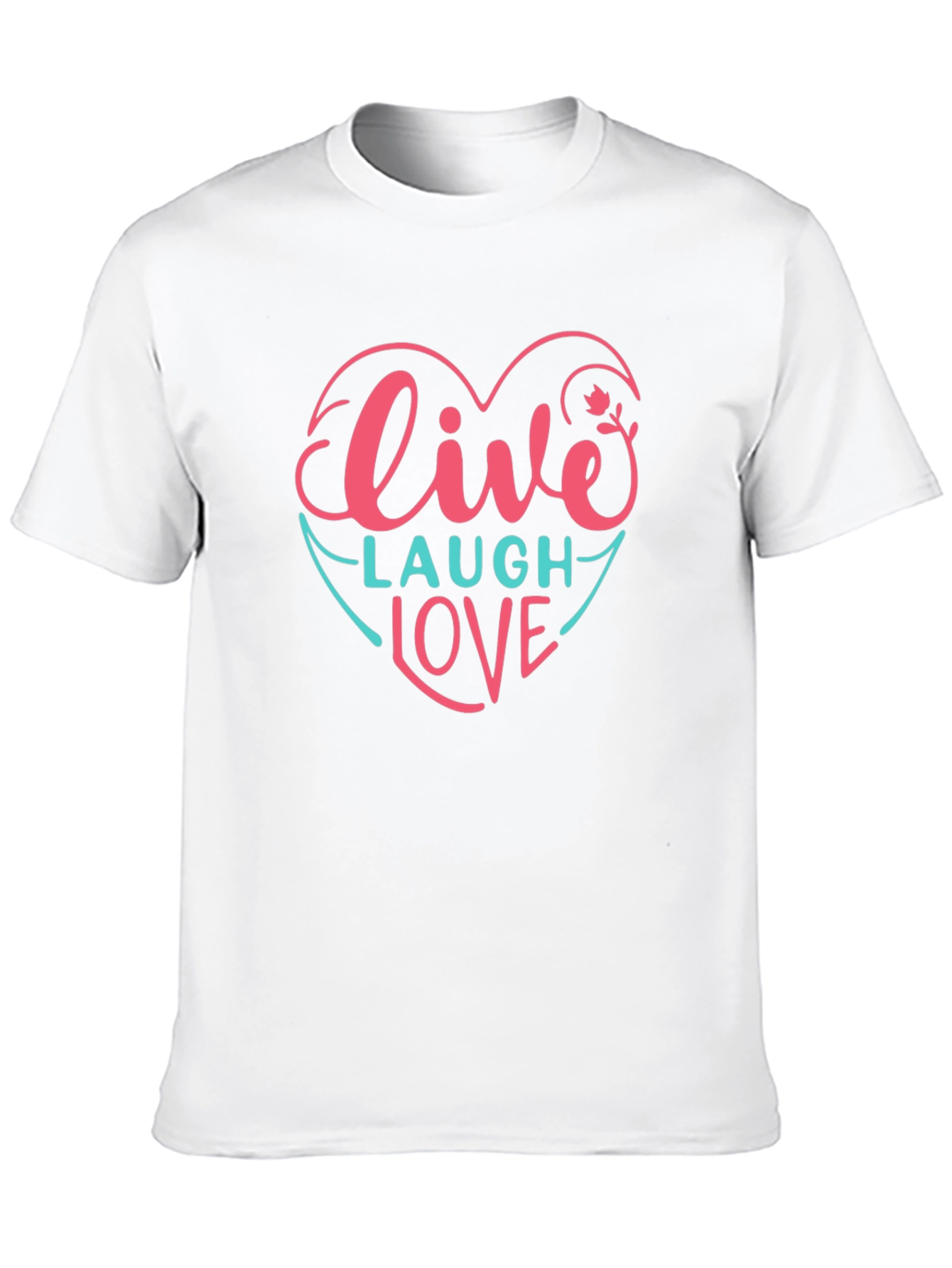 Black Live Laugh Love Heart T-Shirt view 10