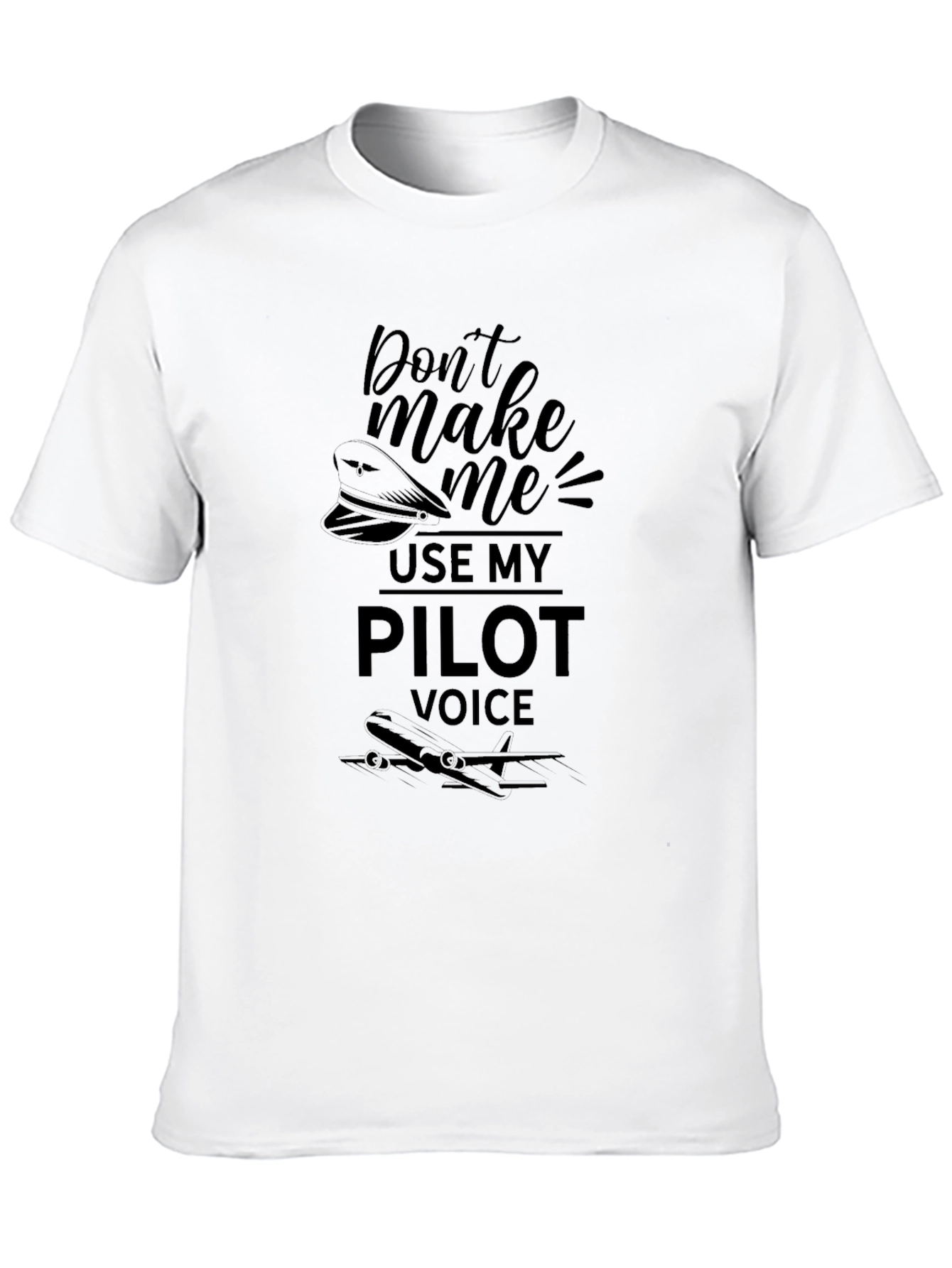 Black Pilot Voice T-Shirt - Funny Aviation Tee view 10