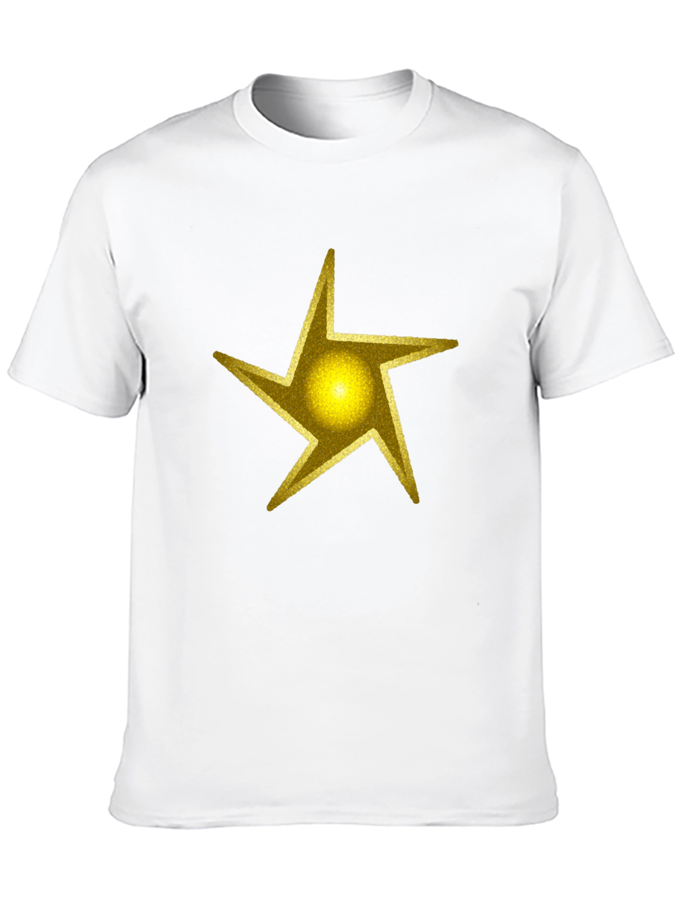 Black Golden Star Graphic Black T-Shirt view 10