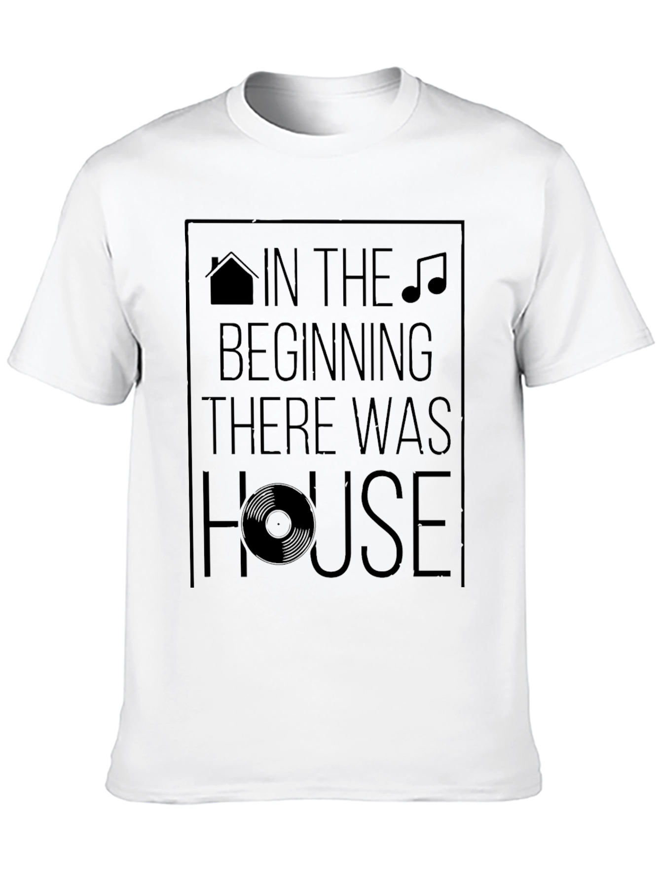 Black In The Beginning There Was House Black T-Shirt view 10