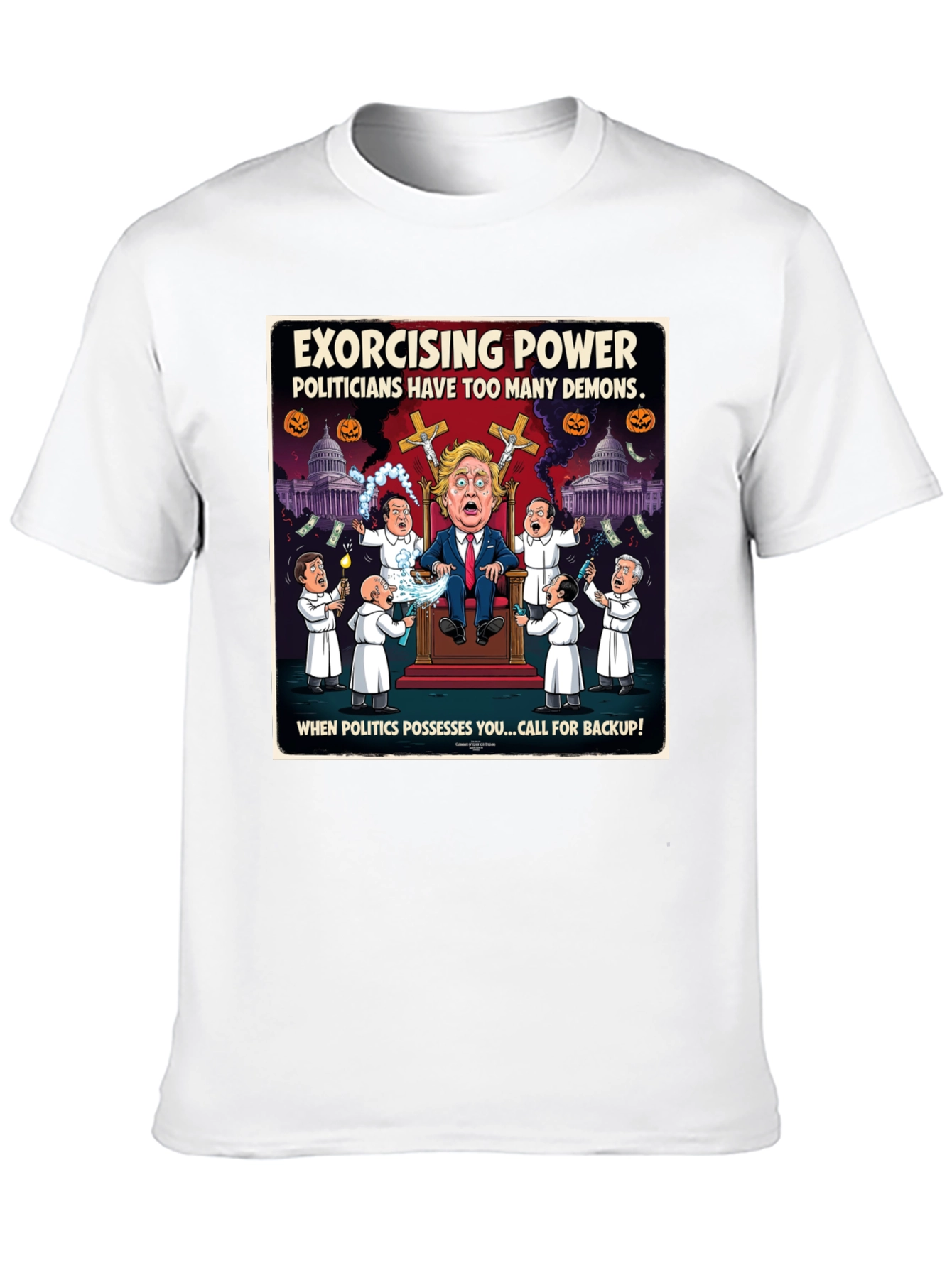 Black Exorcising Power Graphic T-Shirt view 10