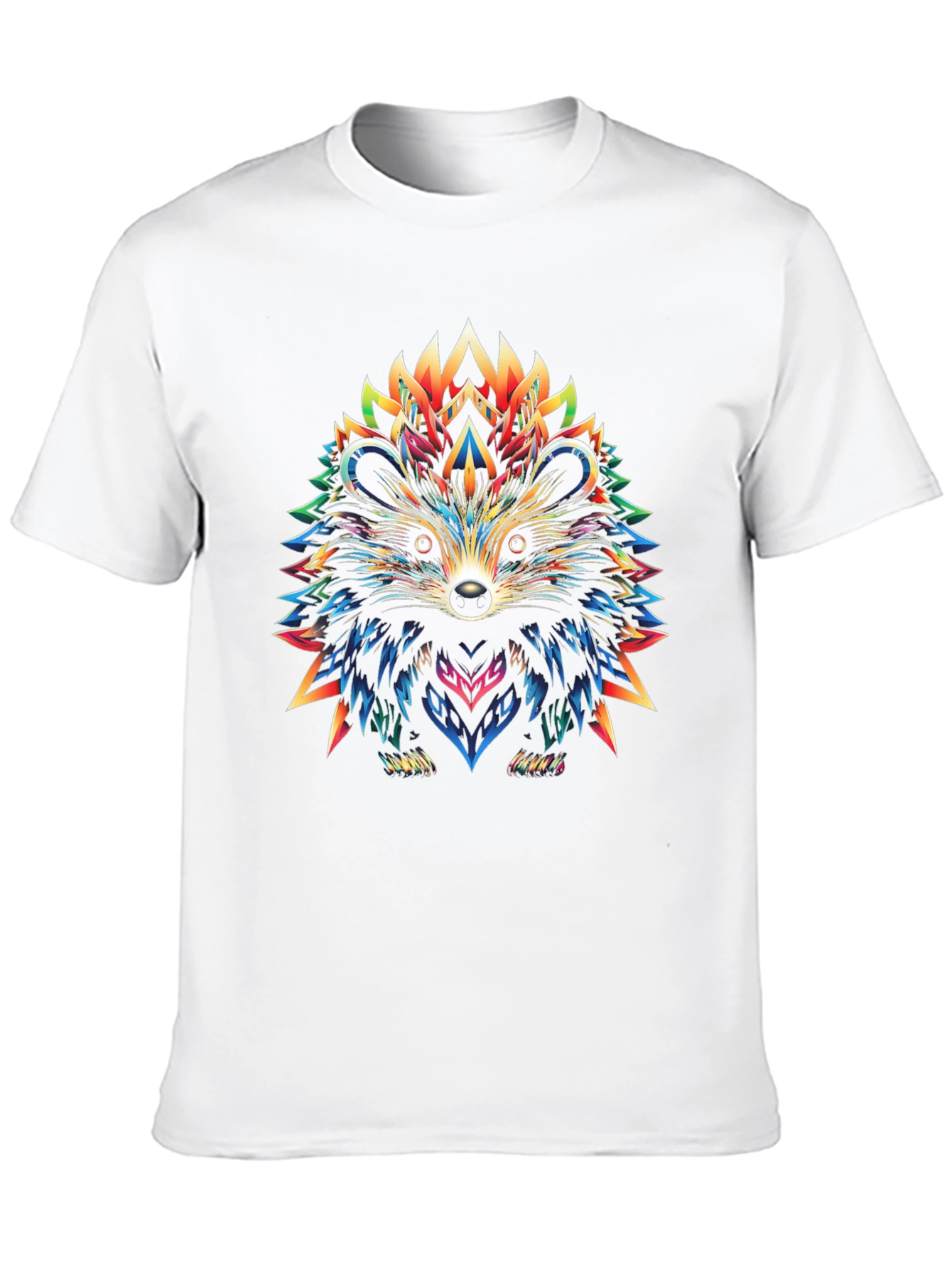 Black Vibrant Hedgehog Graphic Tee - Unique Art Design view 10