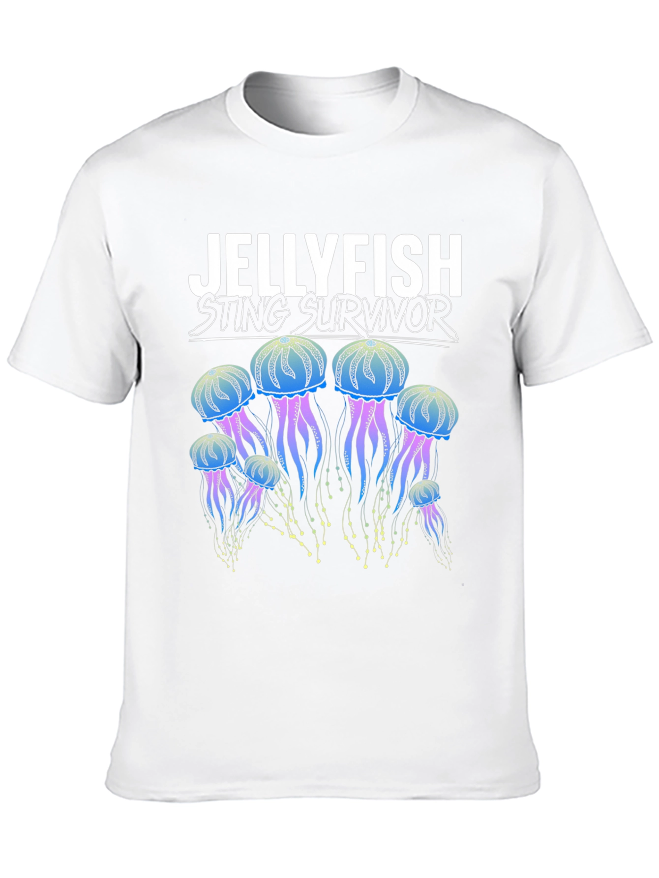 Black Jellyfish Sting Survivor Graphic T-Shirt view 10