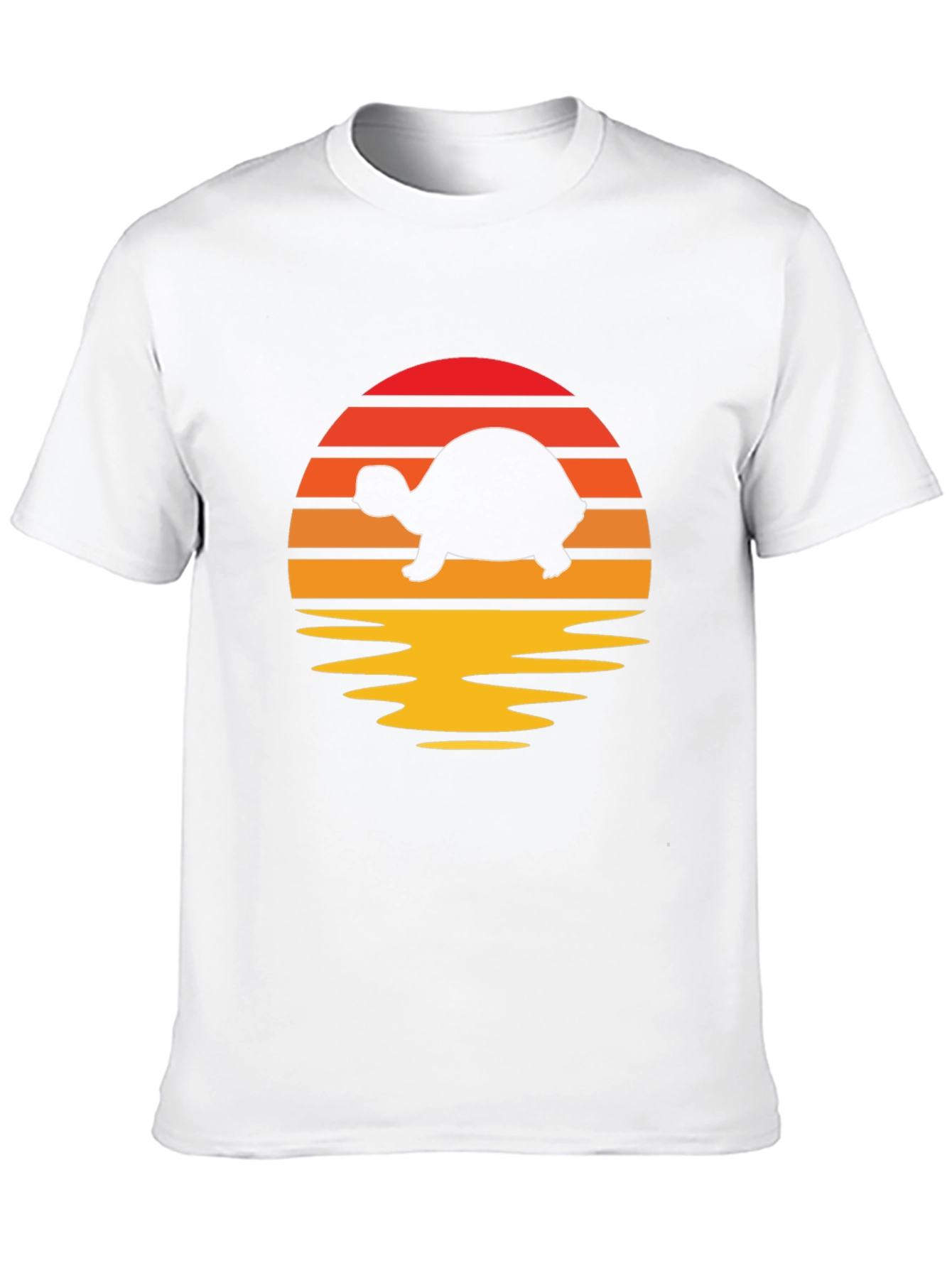 Black Turtle Sunset Graphic Tee - Retro Style Shirt view 10