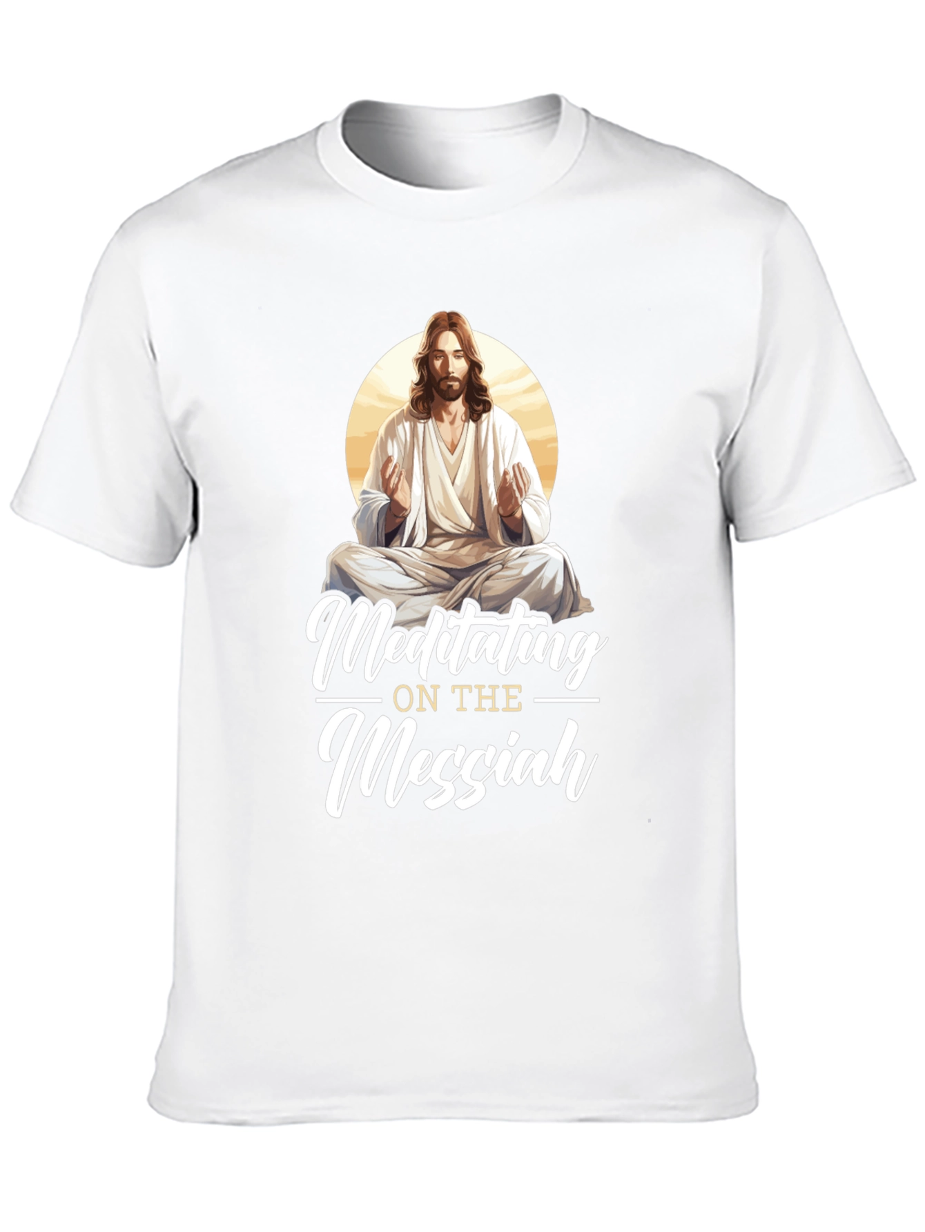 Black Meditating Messiah T-Shirt - Spiritual Comfort view 10