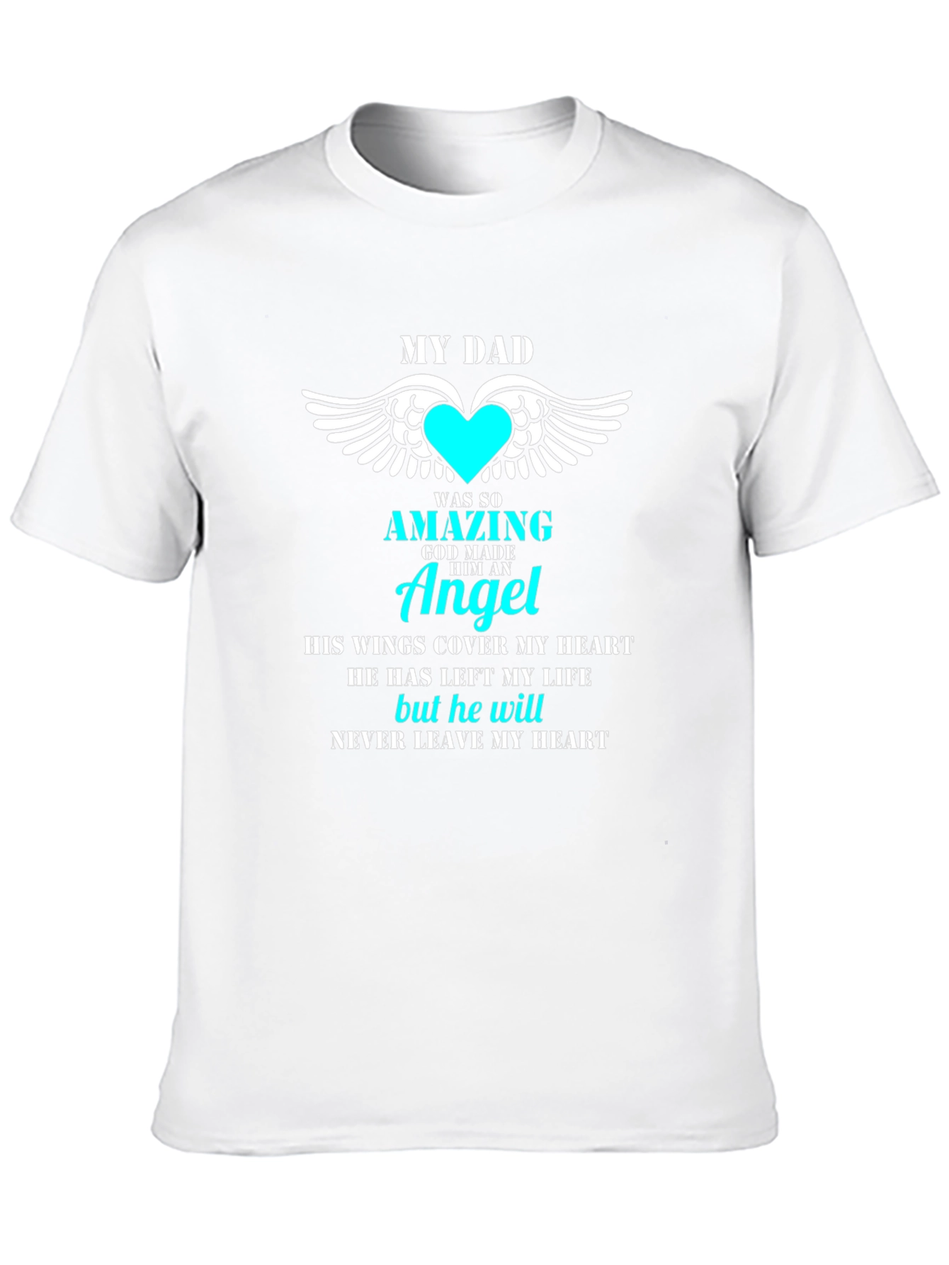 Black My Dad Was So Amazing Angel T-Shirt view 10