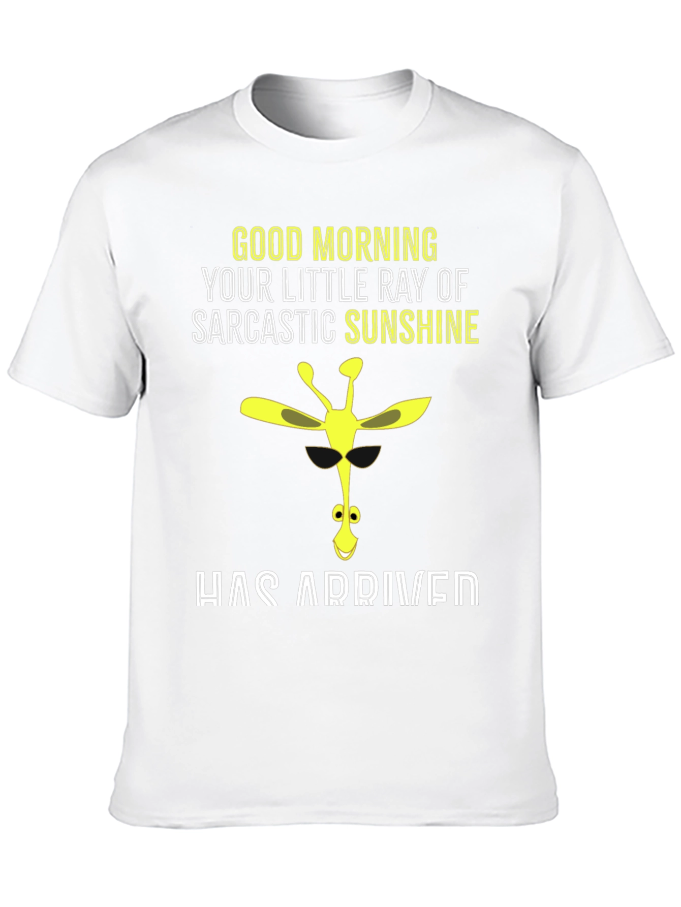 Black Sarcastic Sunshine Giraffe Graphic Tee view 10