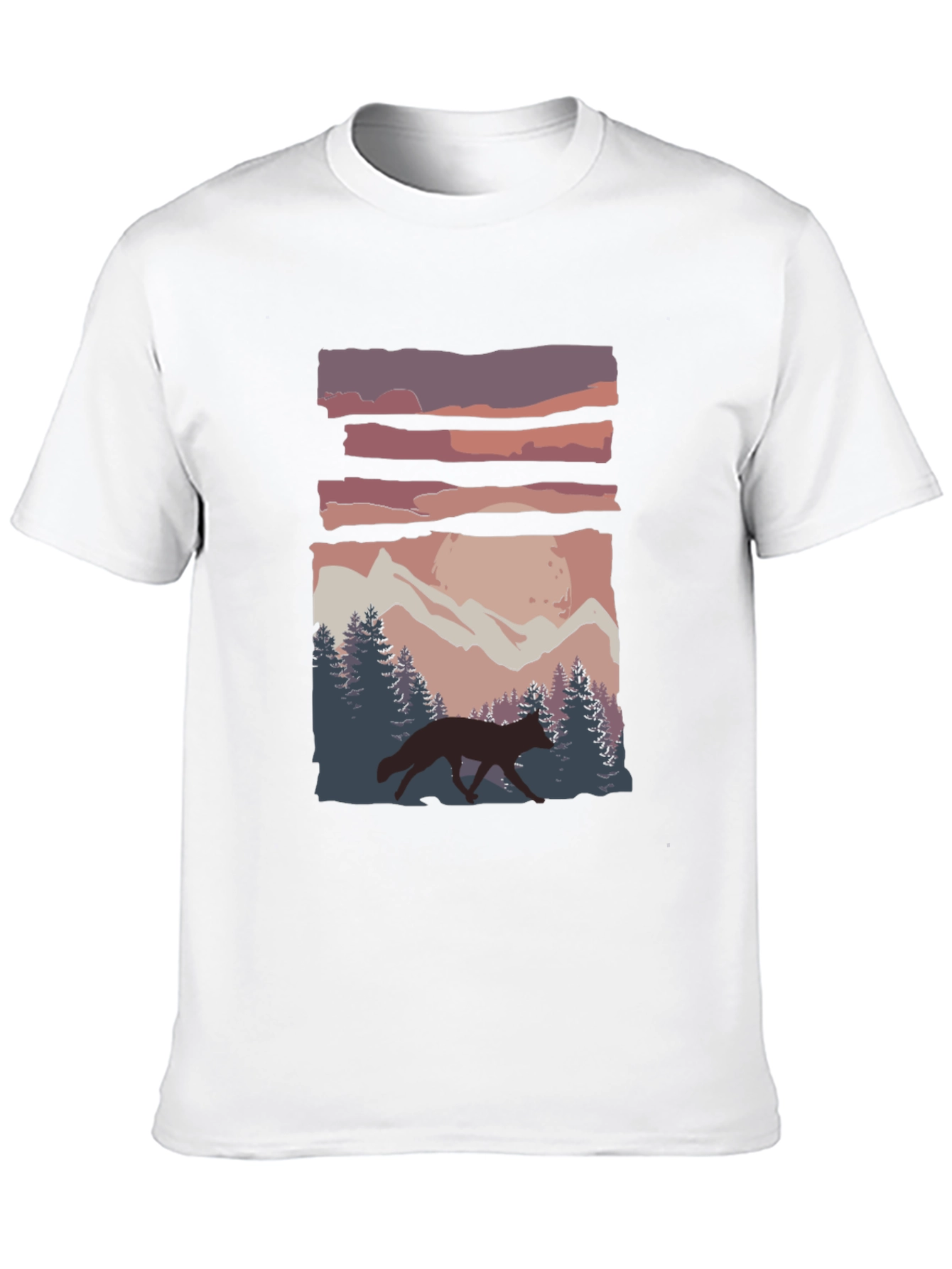 Black Wolf in the Wilderness Graphic Tee view 10