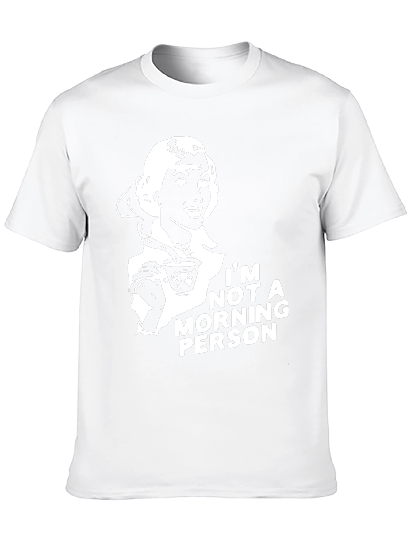 Black Funny "Not a Morning Person" Graphic T-Shirt view 10
