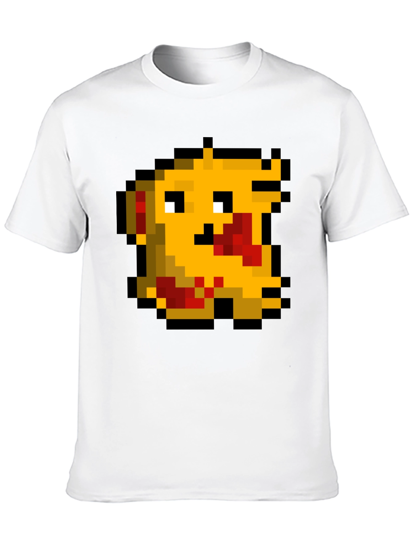 Black Pixel Monster Graphic Tee - Black Cotton Casual Shirt view 10